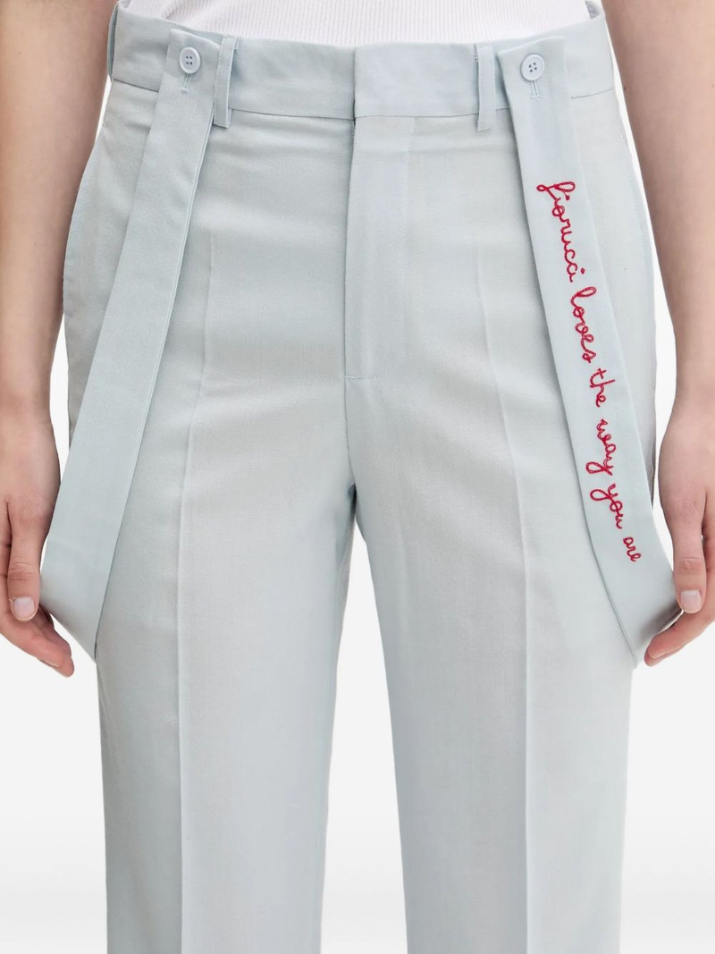 embroidered suspender trousers 4