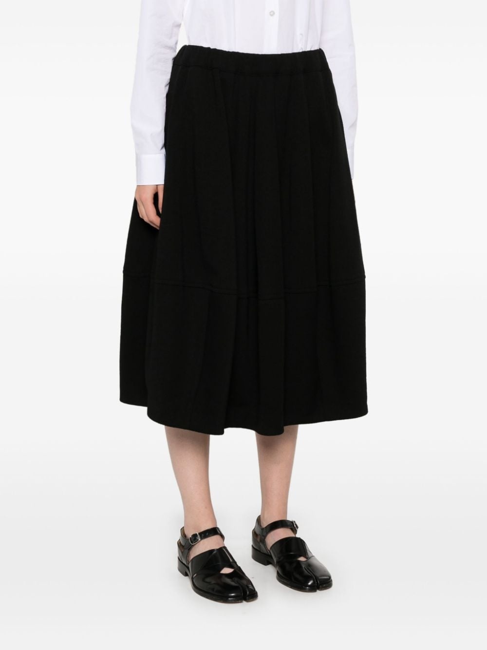 Comme des Garçons Comme des Garçons wool midi skirt | REVERSIBLE