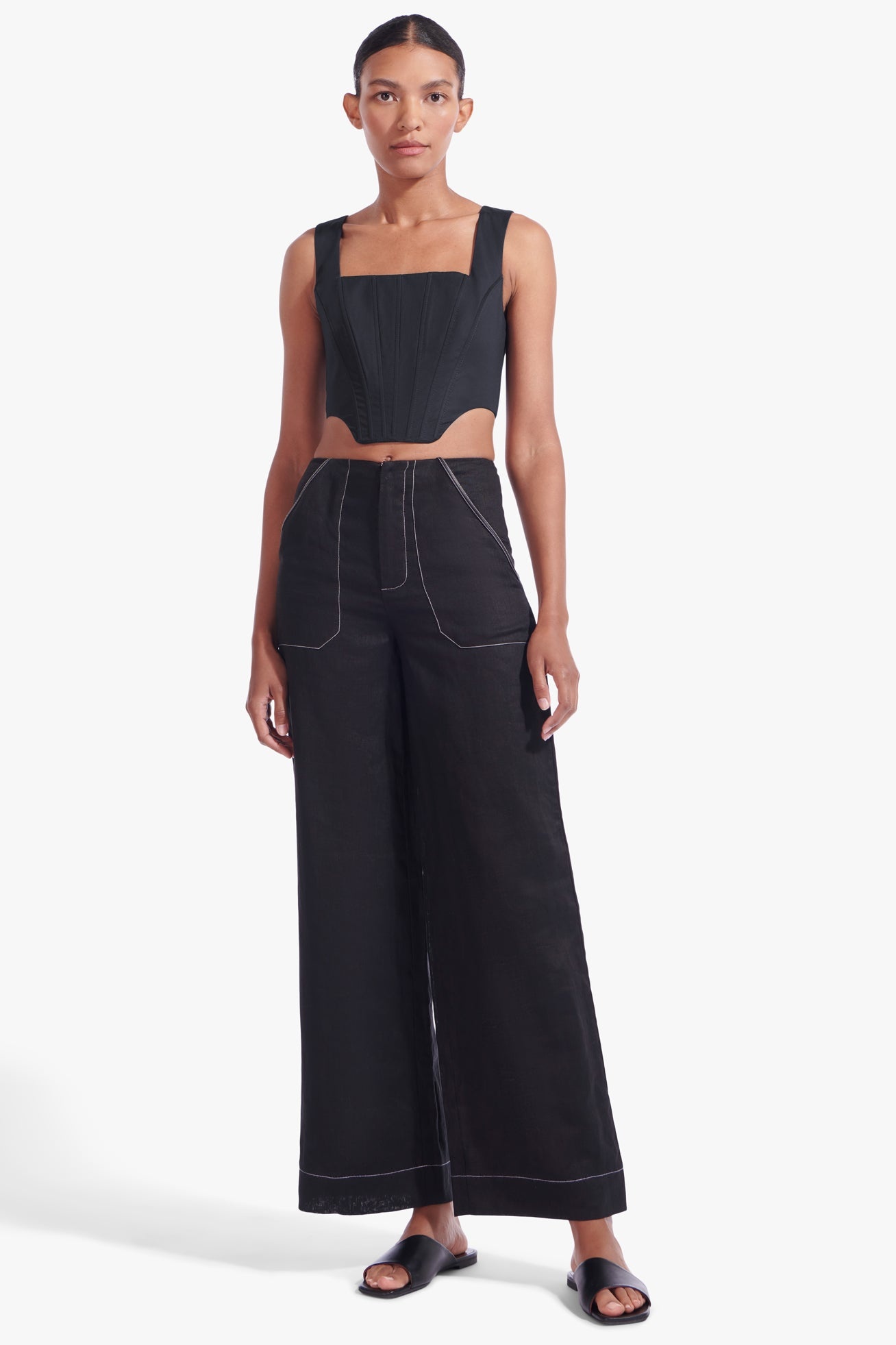 STAUD ALICE TOP | BLACK - 3