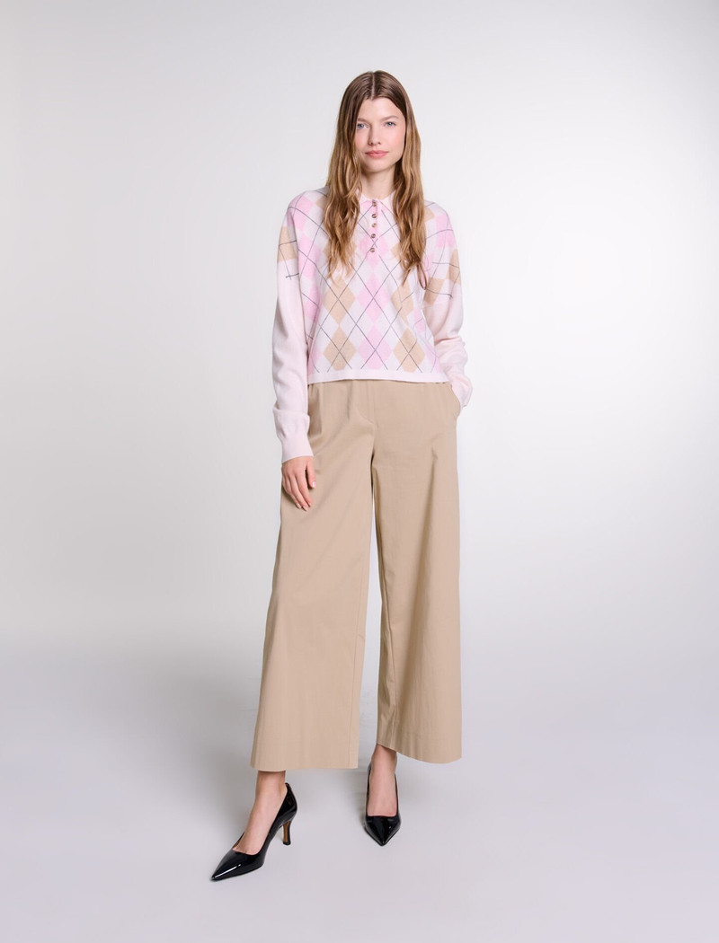 maje Short wool-blend sweater outlook