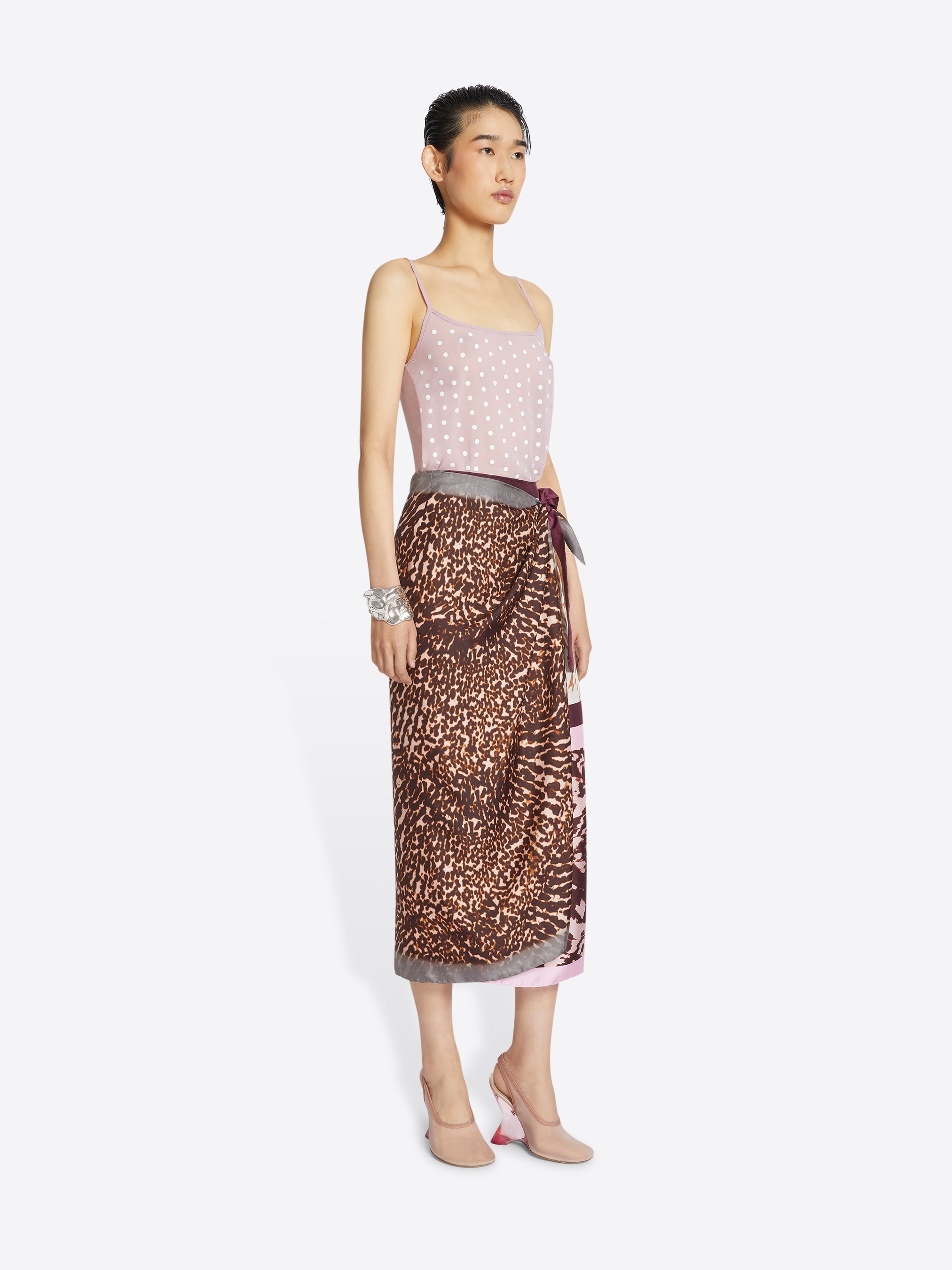 LONG WRAP SCARF-SKIRT - 3