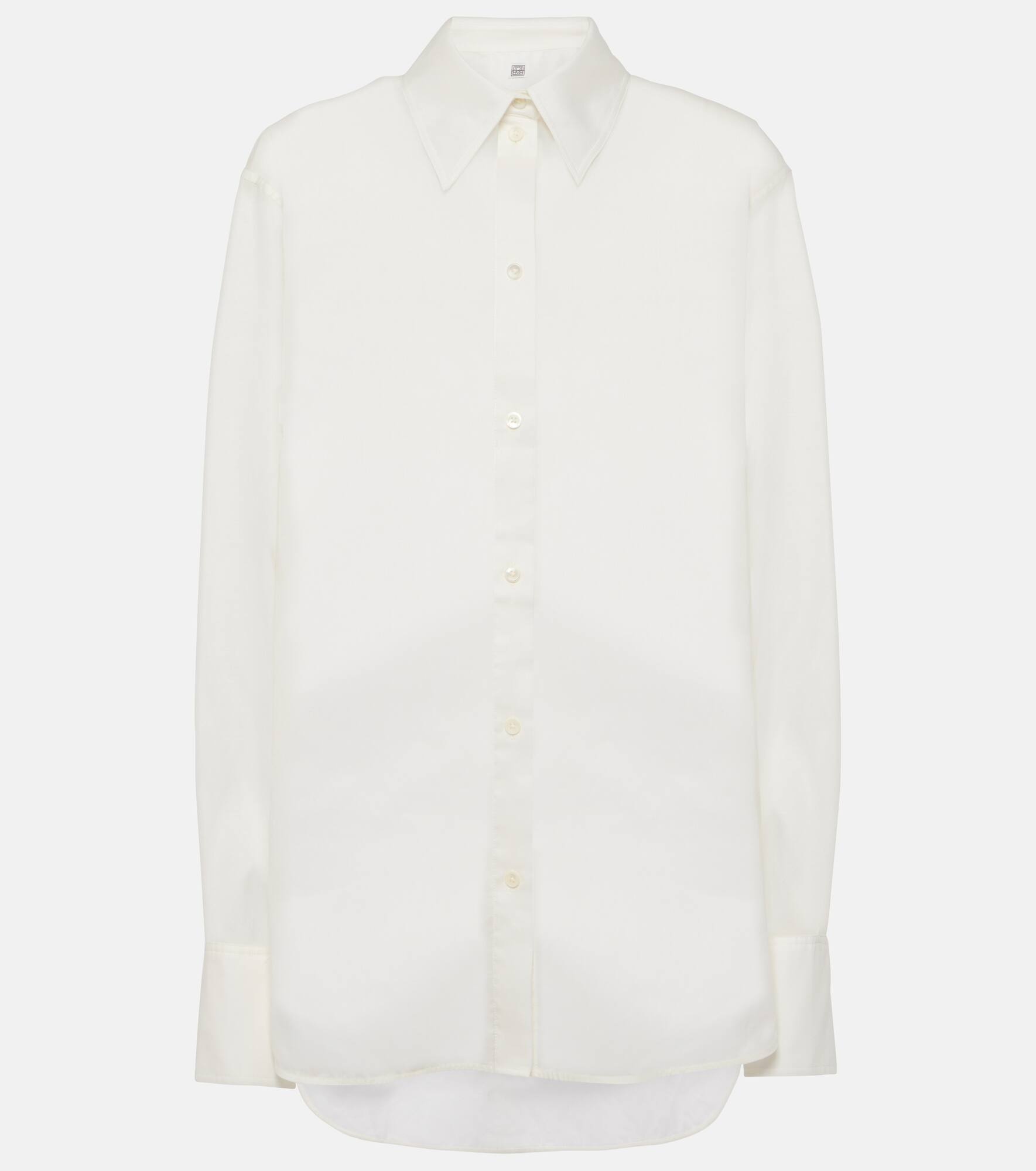 Oversized cotton-blend shirt - 1