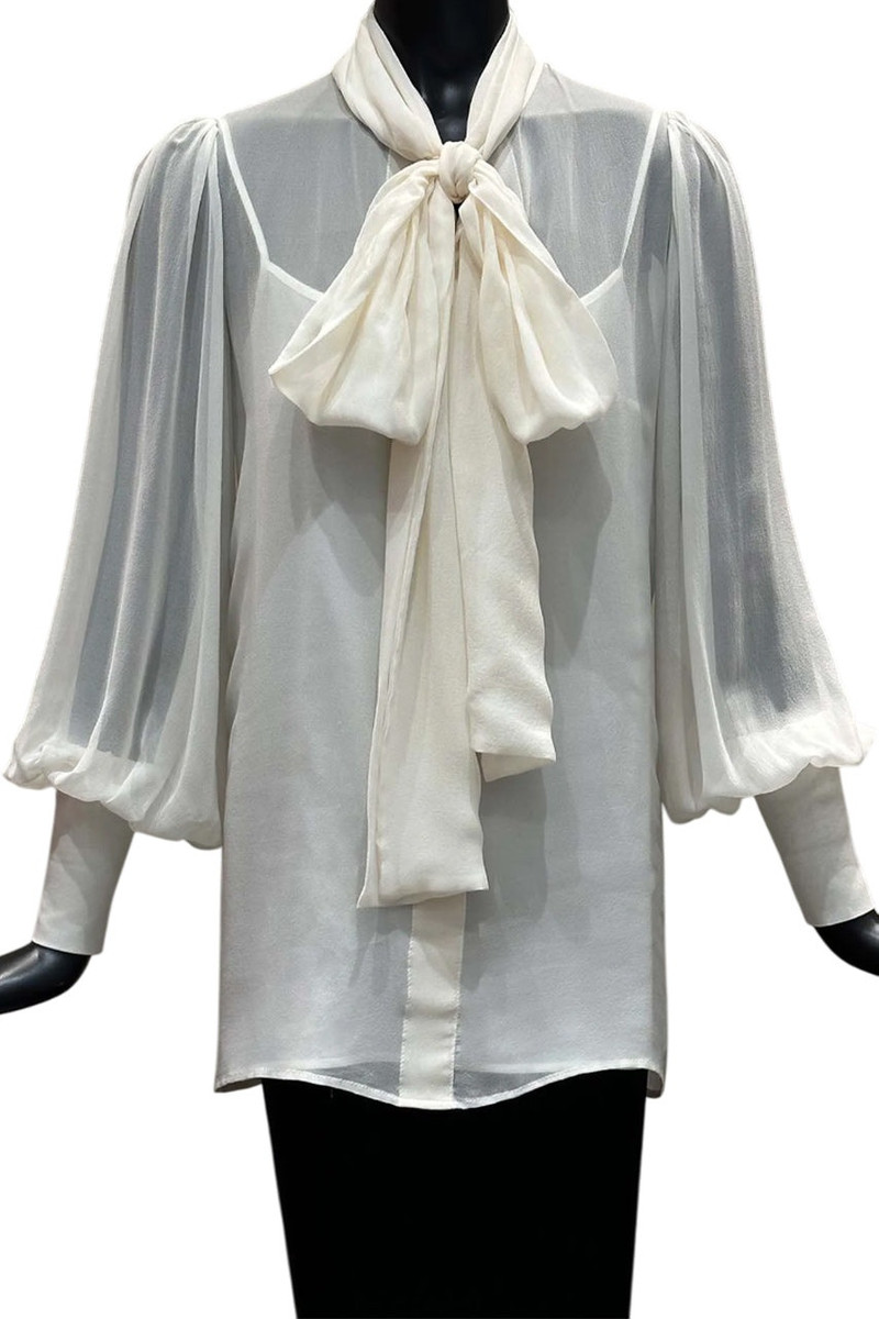 COSTARELLOS SLOANE SILK-CHIFFON BLOUSE outlook