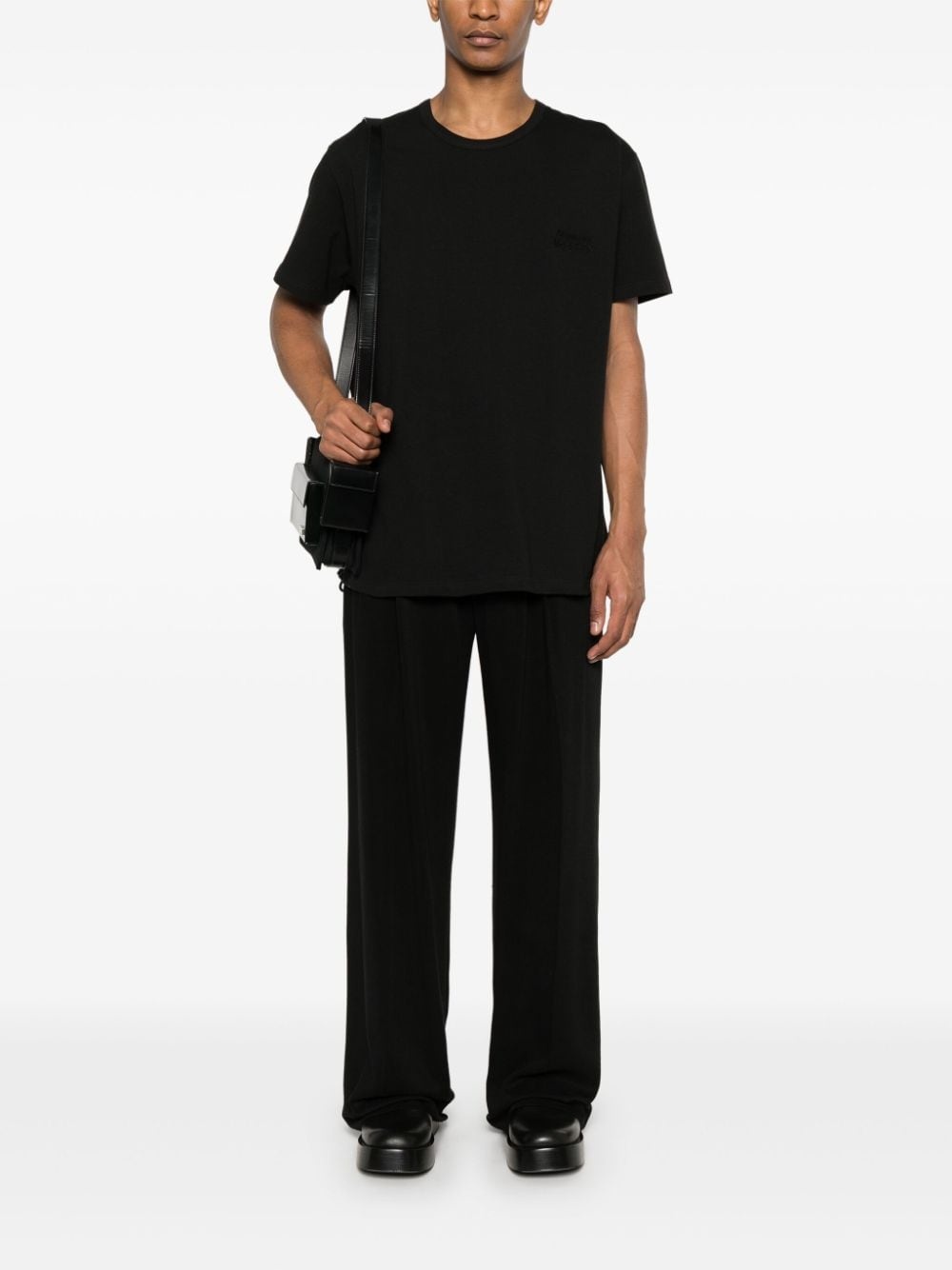 pinstripe-panel T-shirt - 2