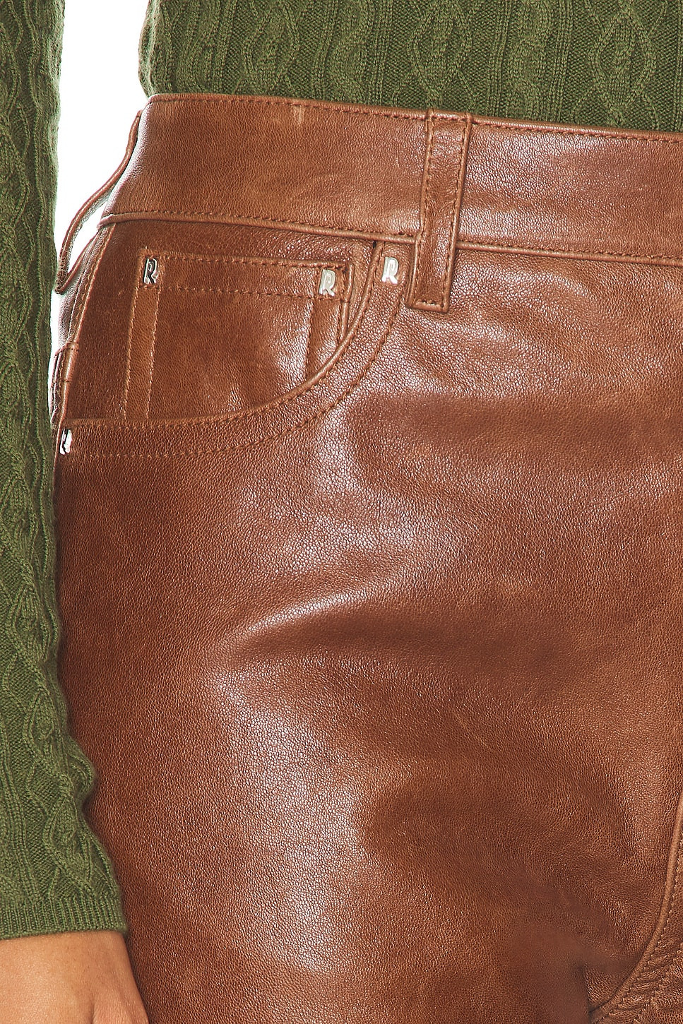 Leather Straight Leg - 6