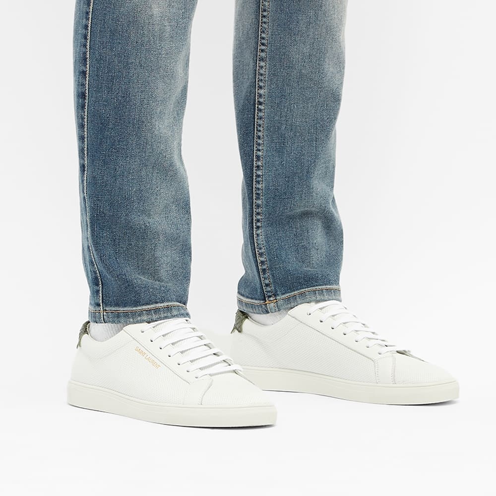 Saint Laurent Andy Perforated Low Top Sneaker - 6