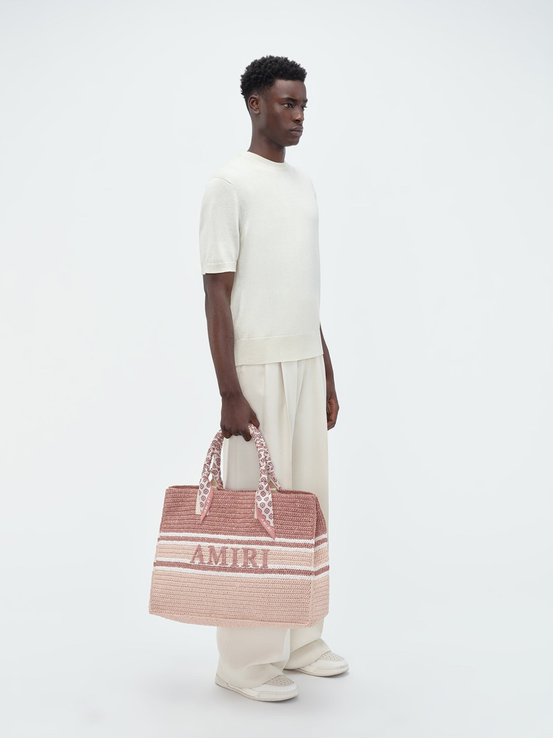 WOVEN STRIPE RAFFIA TOTE BAG 6