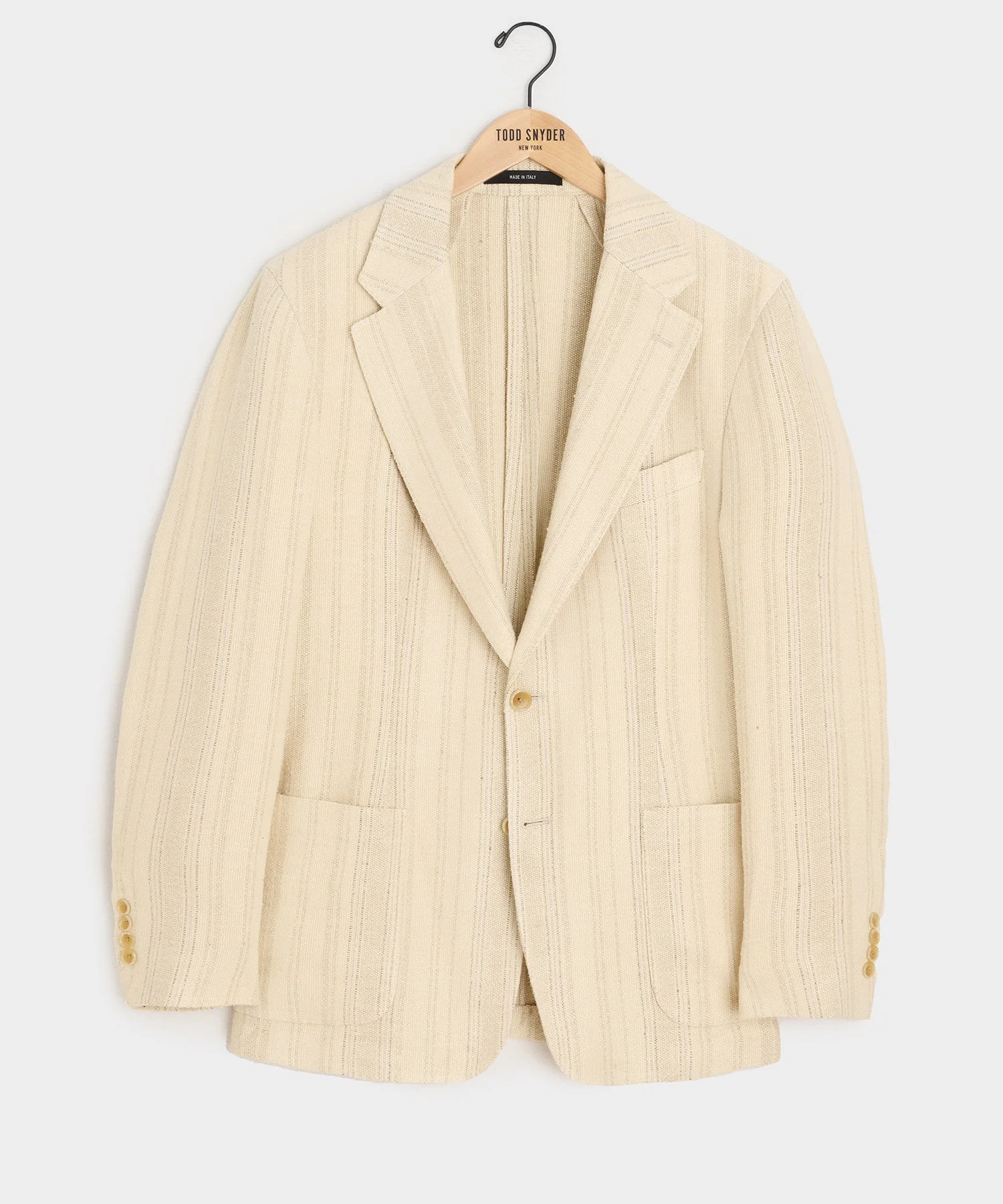 Italian Linen Silk Double Stripe Sport Coat - 1