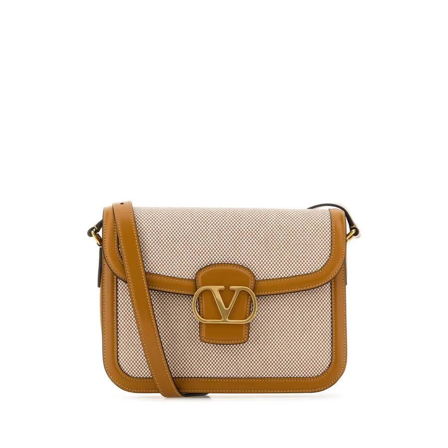 Valentino Garavani Two-Tone Canvas And Leather 9To5 Shoulder Bag - 1