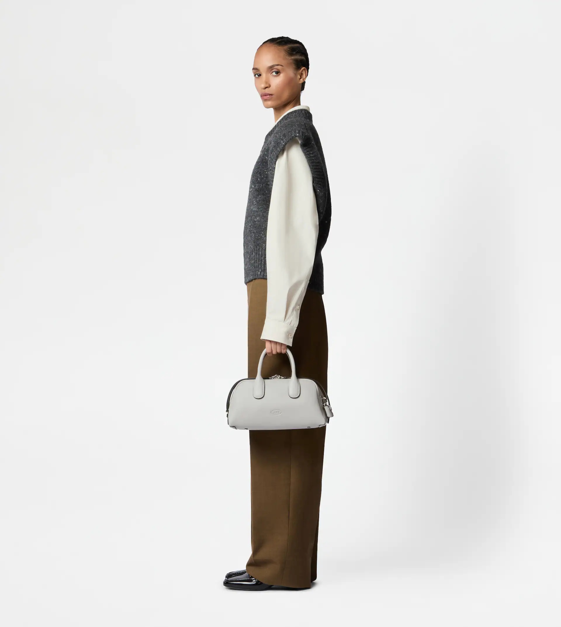 TOD'S DARSENA IN LEATHER SMALL - GREY - 3