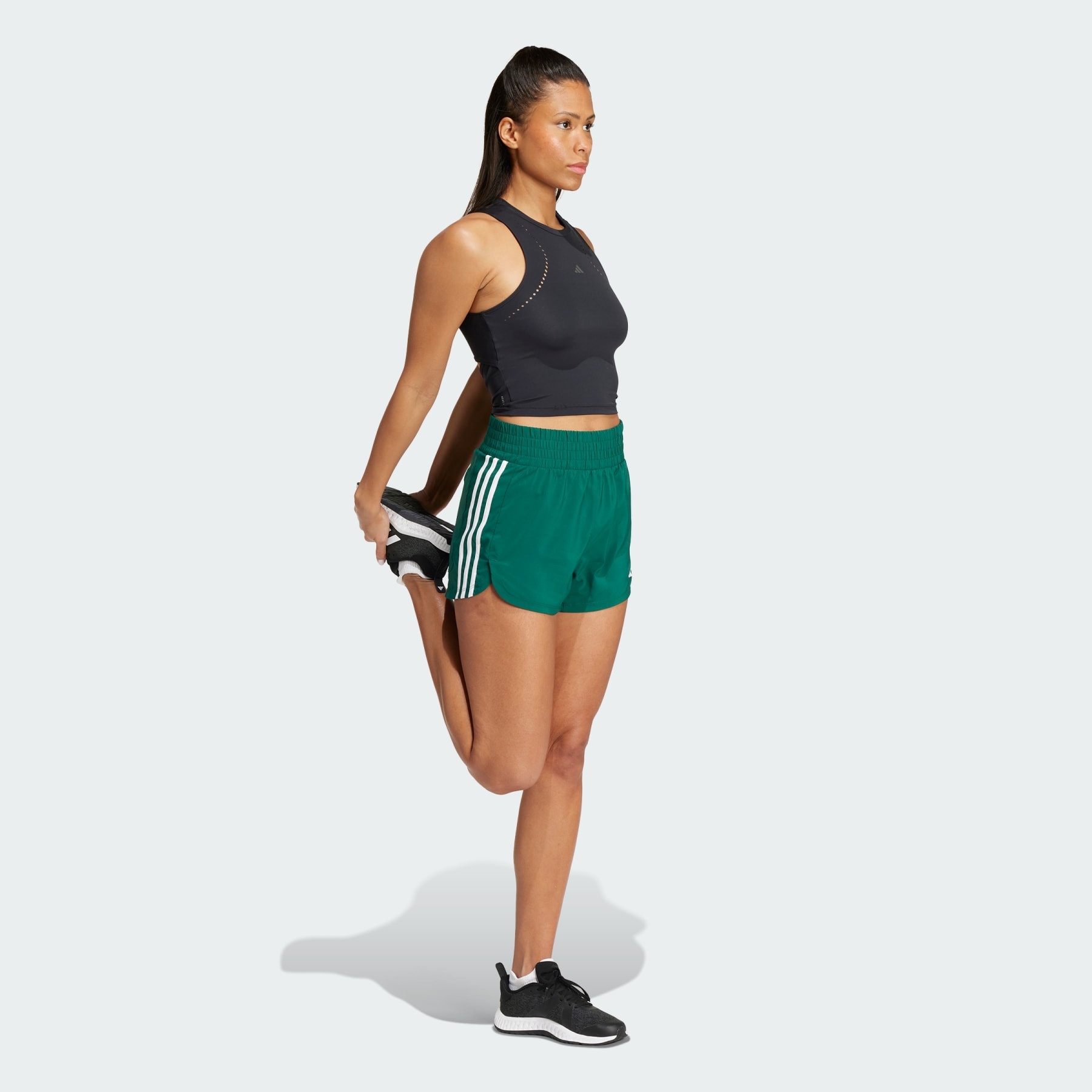 Pacer Training 3-Stripes Woven High-Rise Shorts - 4