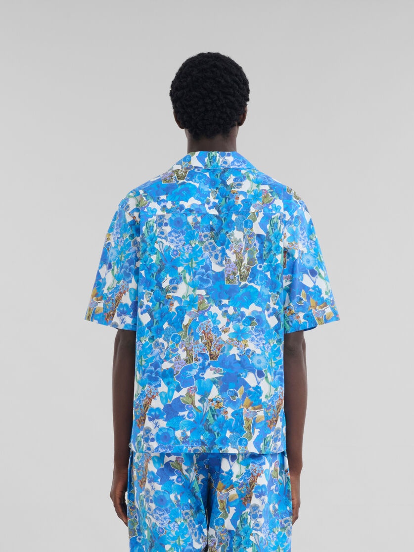 POPLIN BOWLING SHIRT WITH ALLEGRO BLUES PRINT - 3