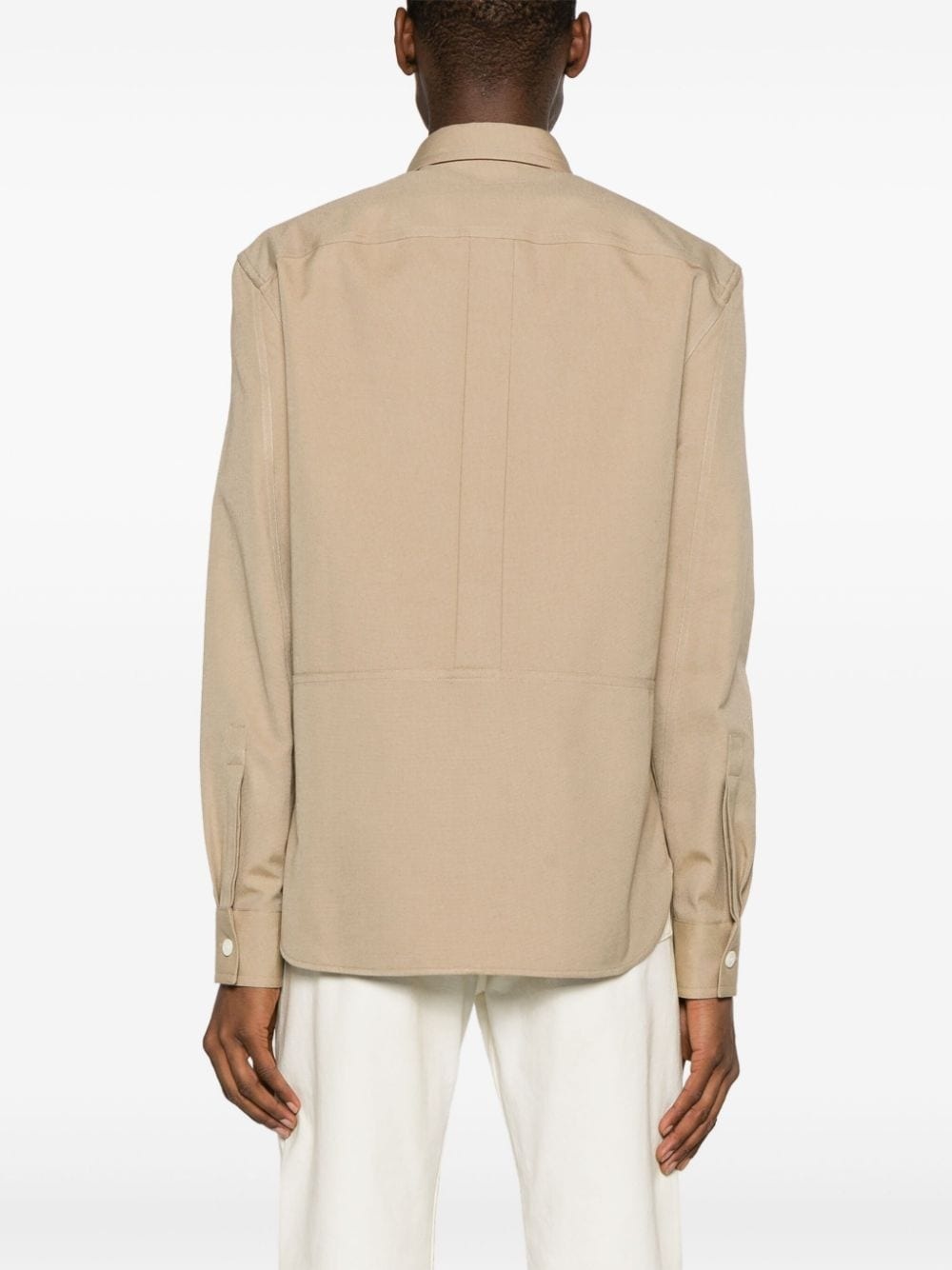 cargo-pocket cotton shirt - 4