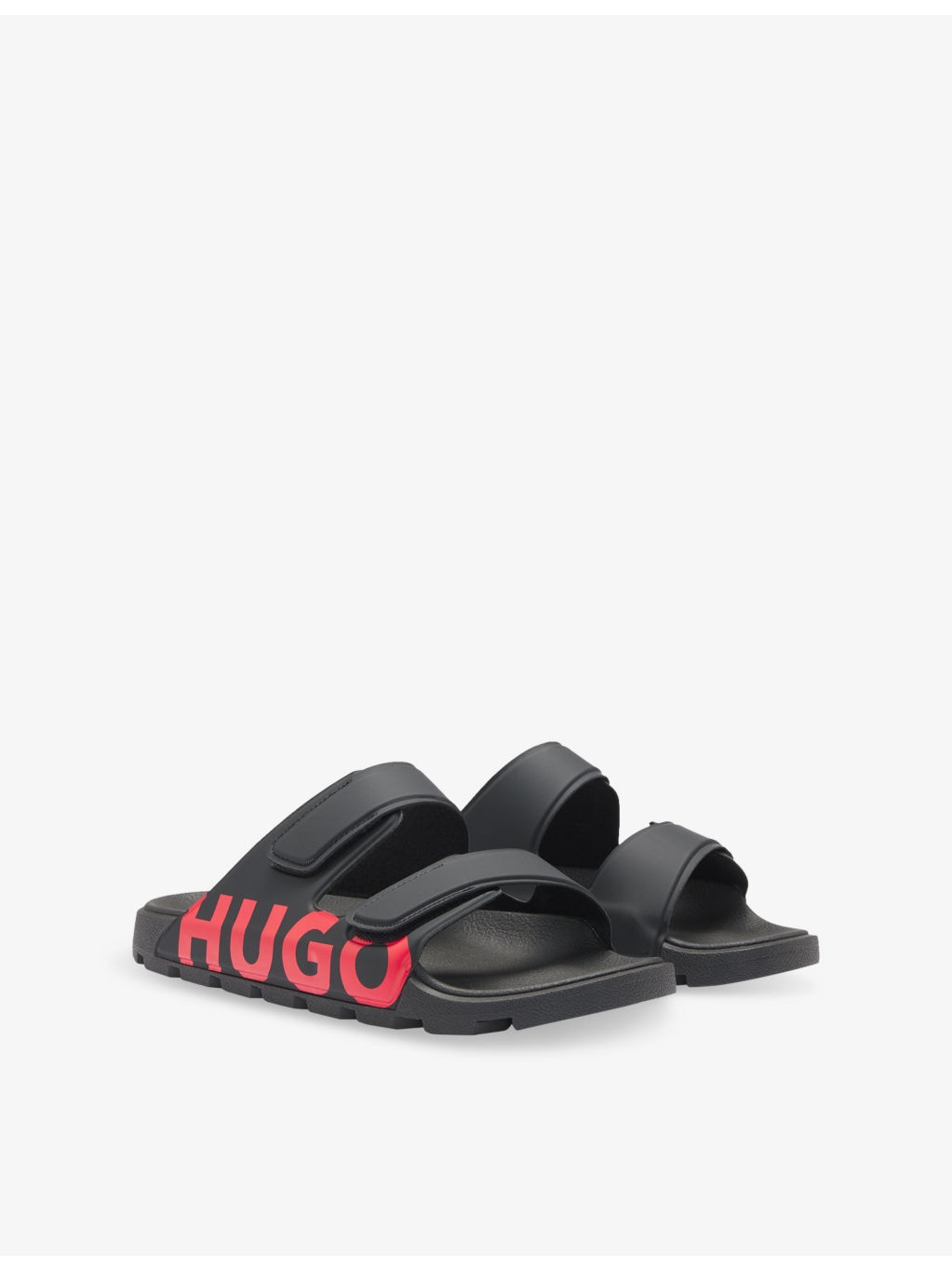 Logo-Print Double-Strap Slip-On Rubber Sandals - 4