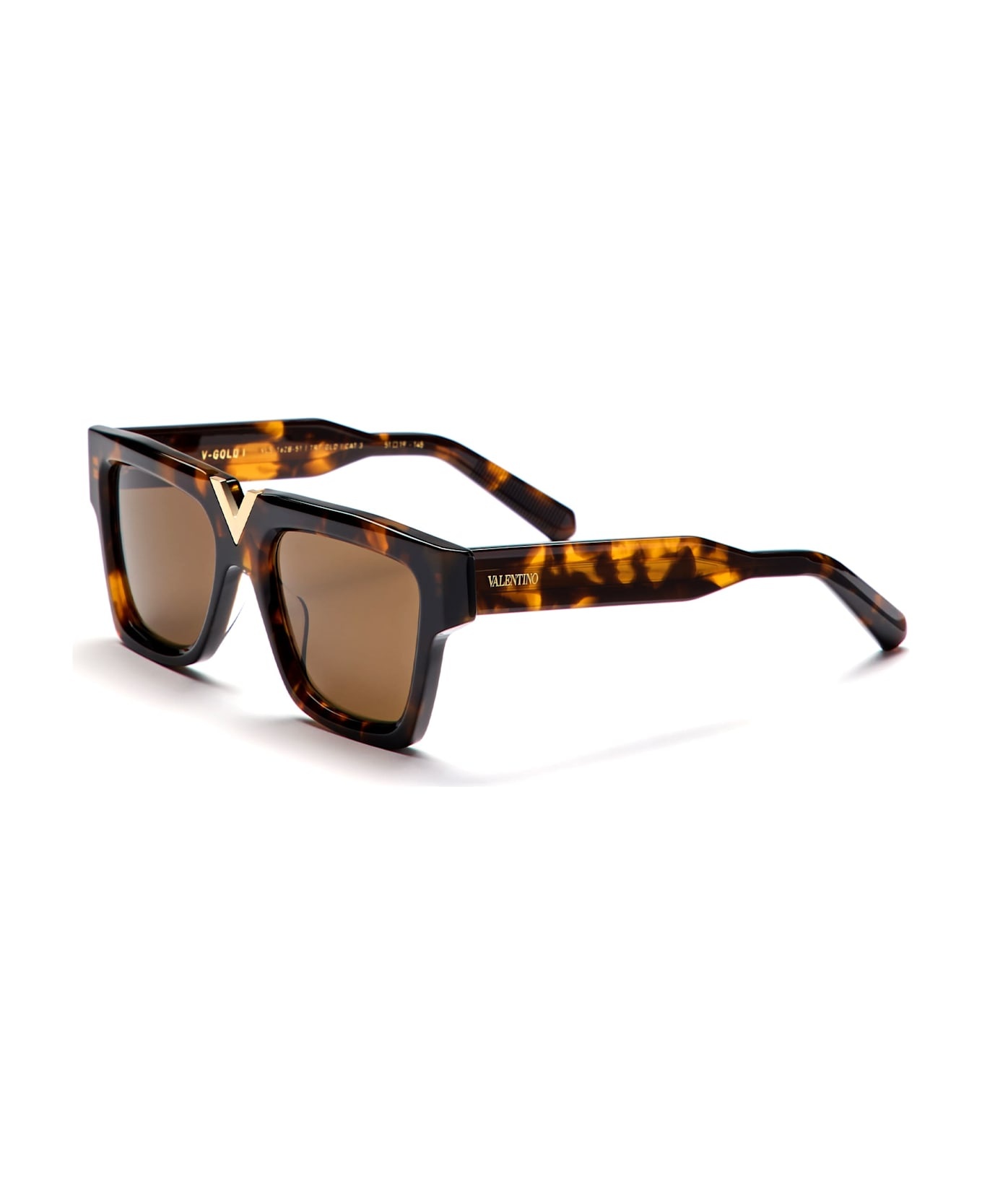 V-gold-i - Brown Tortoise / Gold Sunglasses - 2