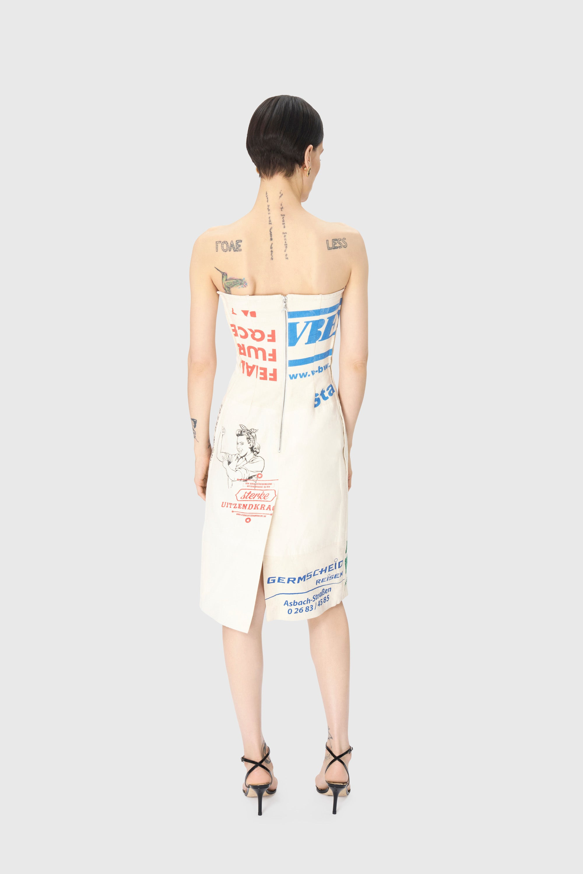 Regenerated Tote Bags Bustier Dress - 4