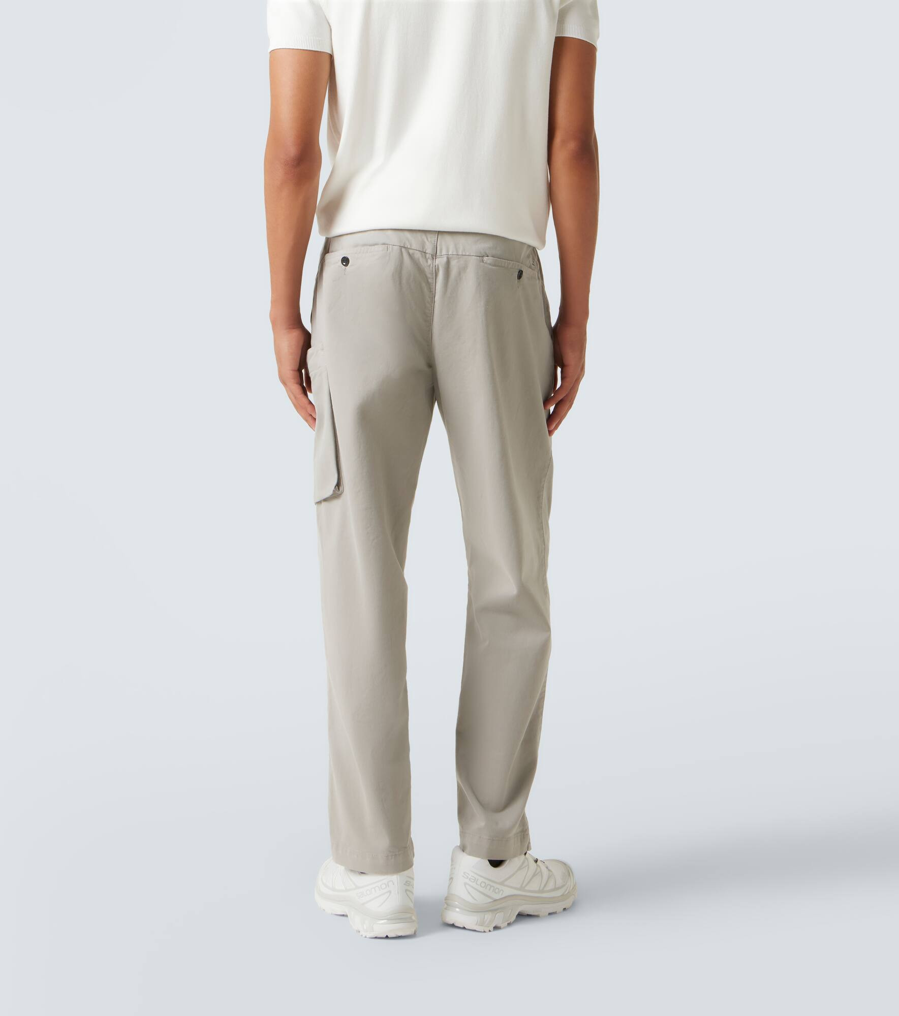 Lens cotton sateen cargo pants - 4