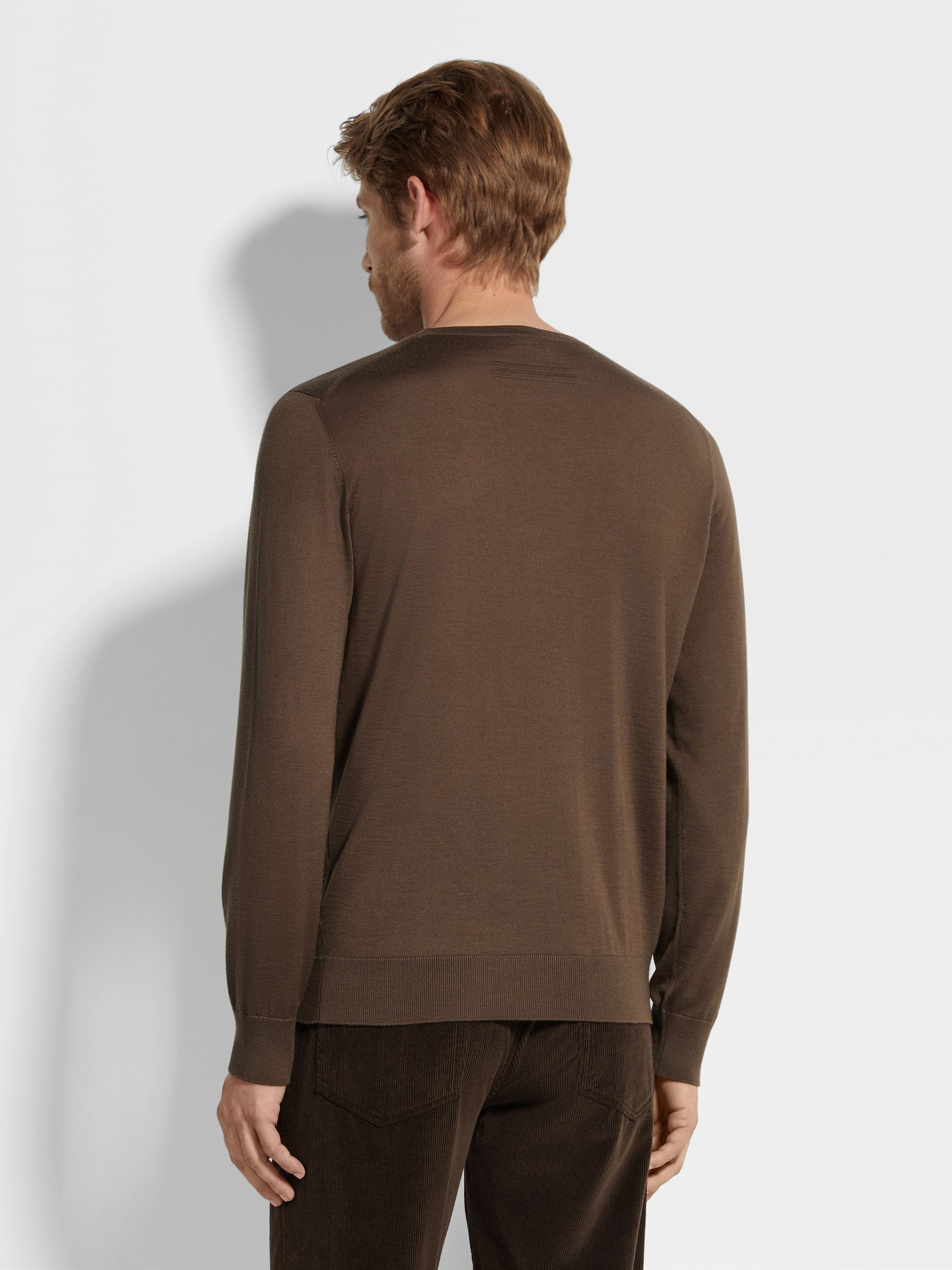 BROWN MÉLANGE CASHSETA CREWNECK - 5