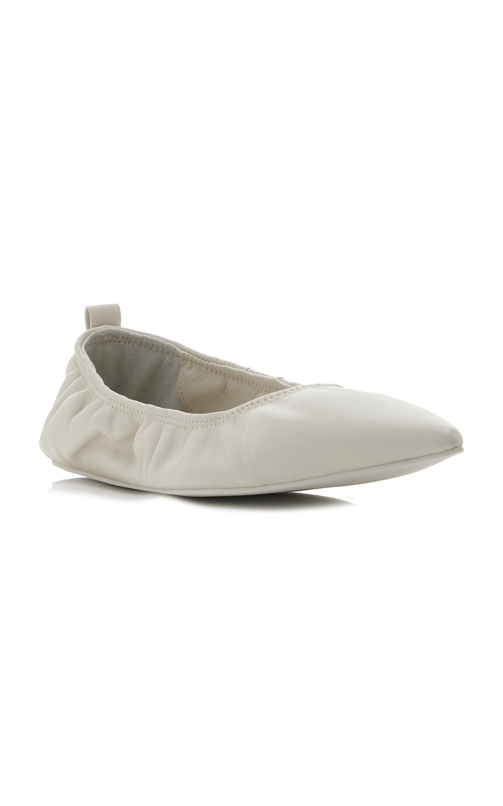 ST. AGNI Leather Ballet Flats ivory | REVERSIBLE