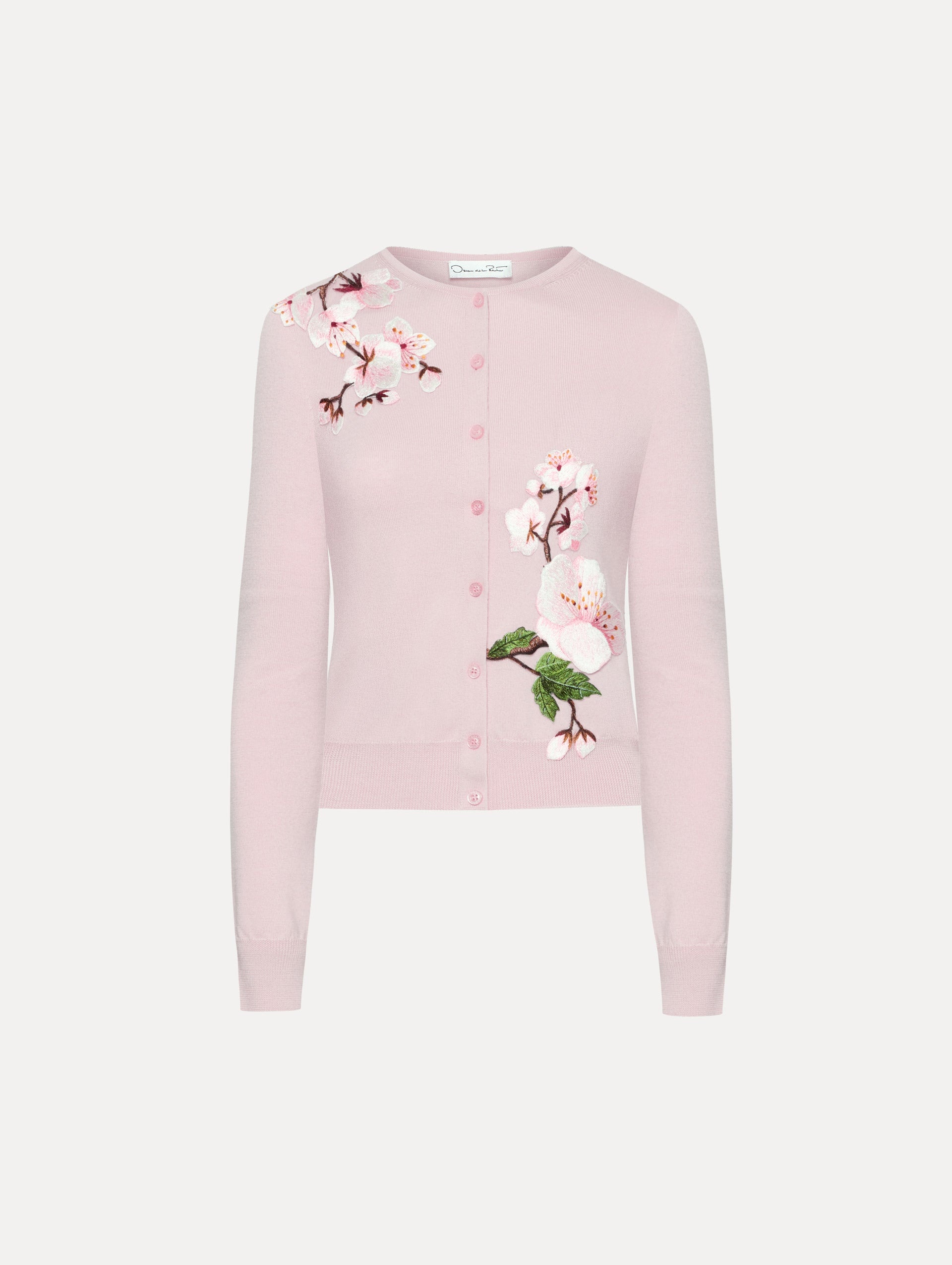 CHERRY BLOSSOM THREADWORK CARDIGAN - 1