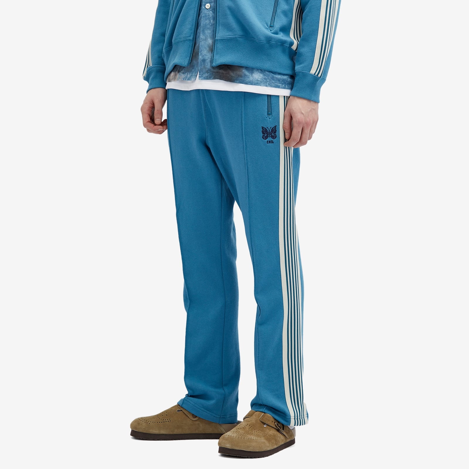 END. x Needles 'Indigo Wash' Jersey Narrow Track Pant - 2