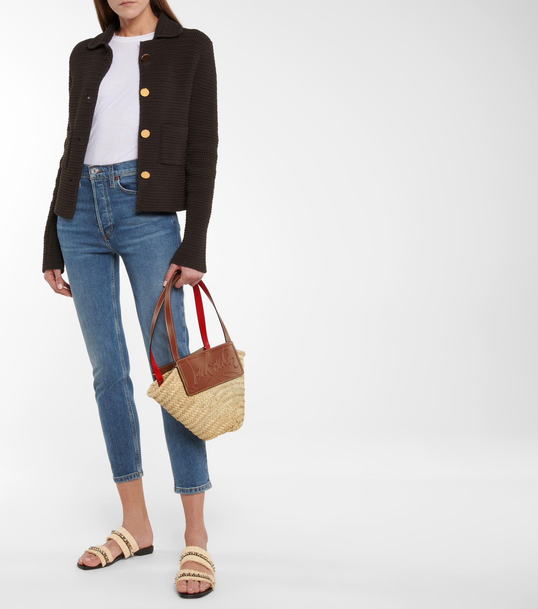 Loubishore Small raffia tote - 5