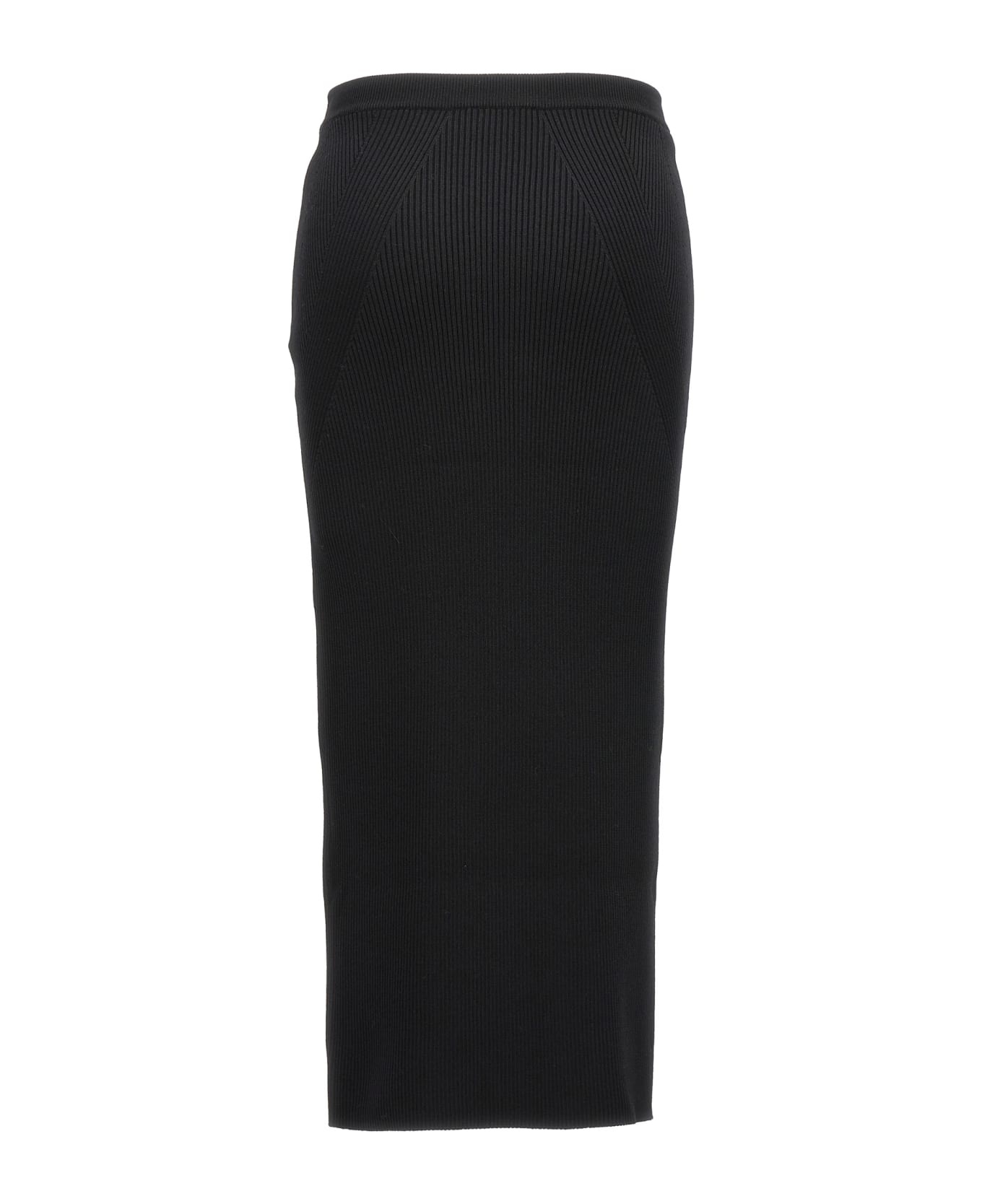 Wool Knit Midi Skirt - 2