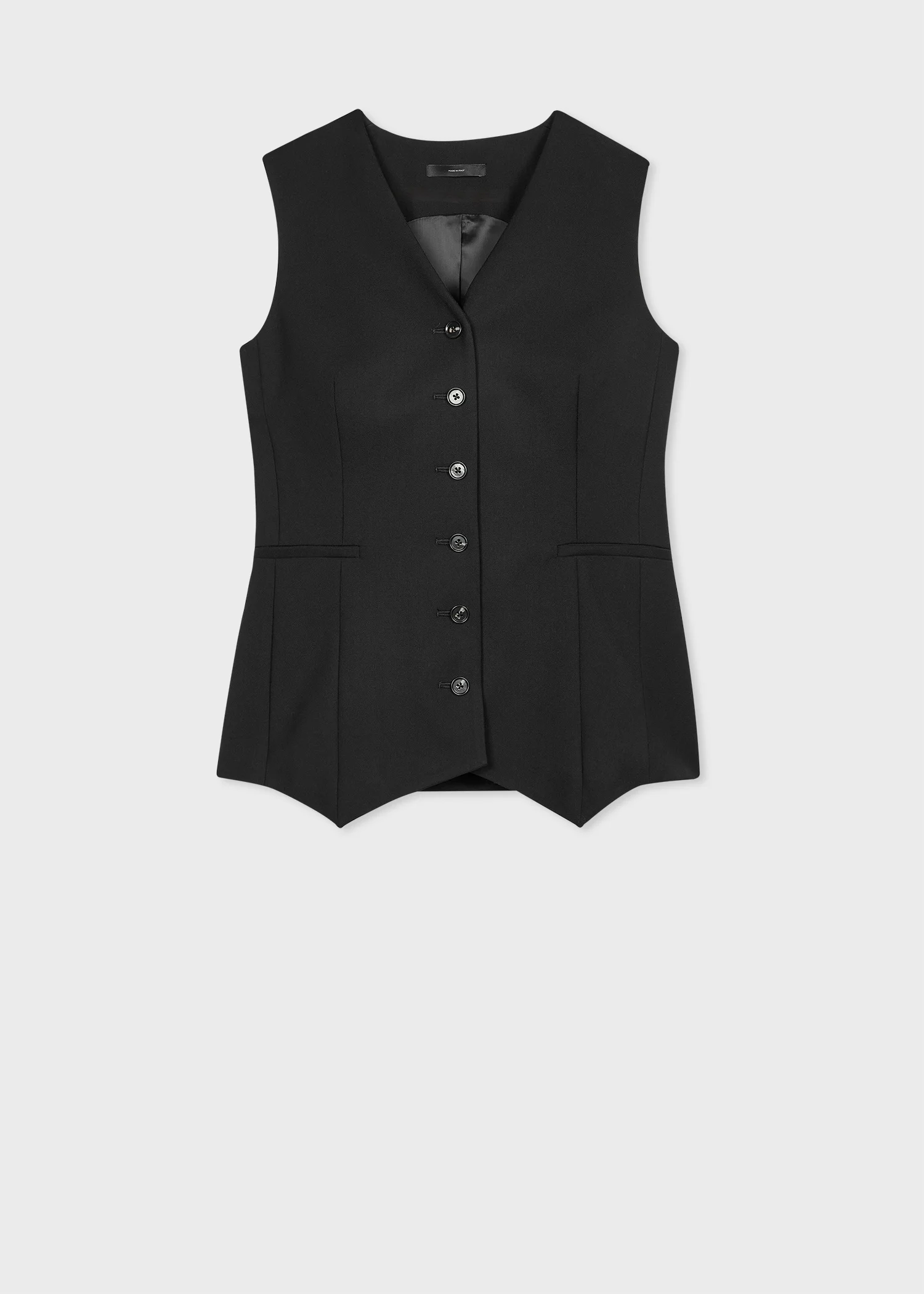 A Suit To Travel In - Women's Black Wool Travel Waistcoat - 1