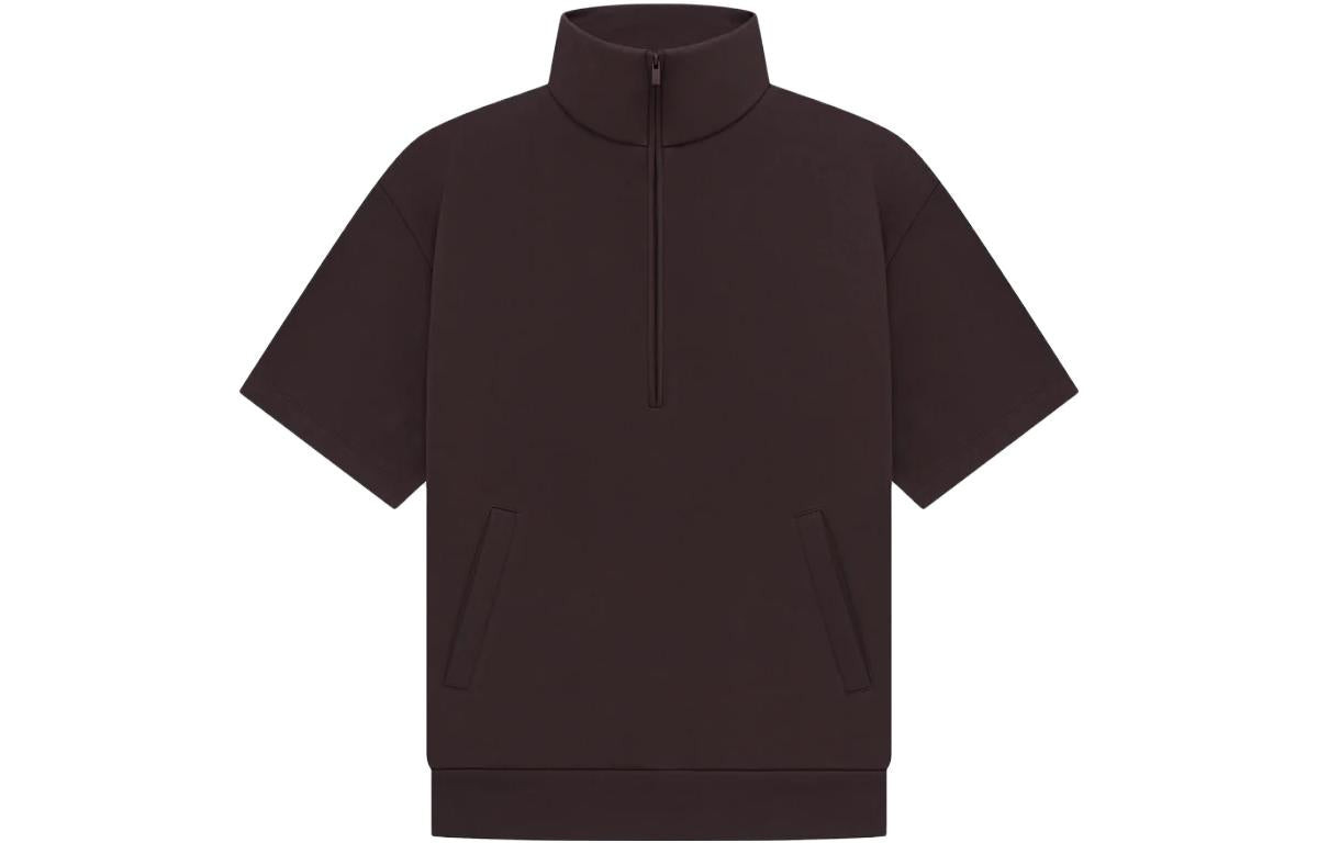 Fear of God Essentials Drop2 SS23 LS Halfzip 3/4 Sweatshirt 'Brown' 192BT224310F - 2