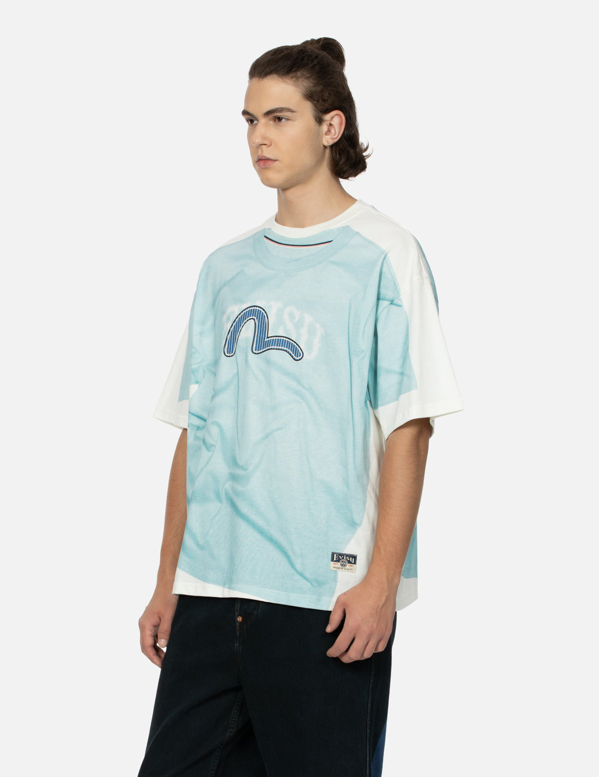 2-IN-1 LOGO AND SEAGULL PRINT LOOSE FIT T-SHIRT - 7