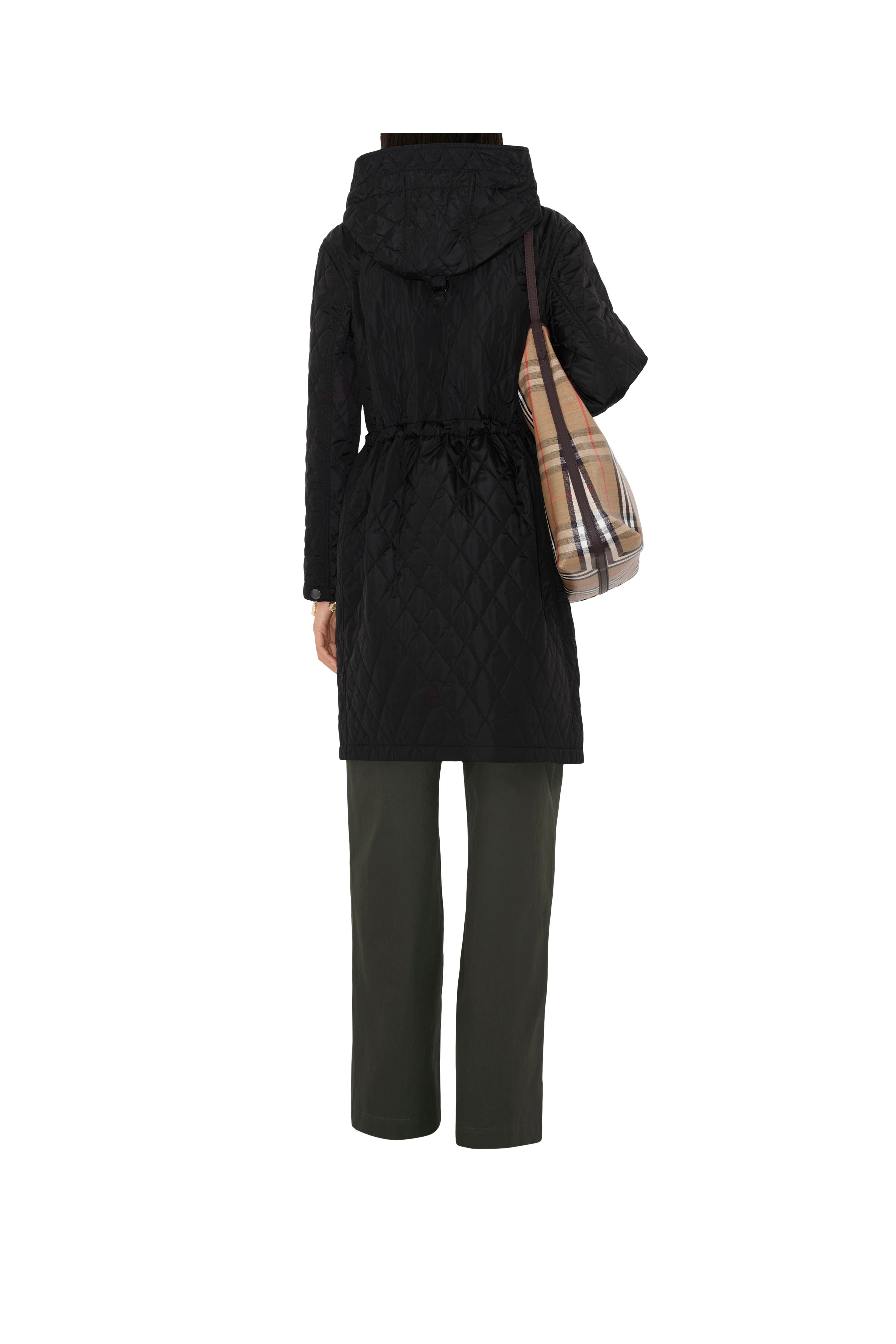 burberry Quilted Nylon Hooded Coat in Black at Nordstrom - 4