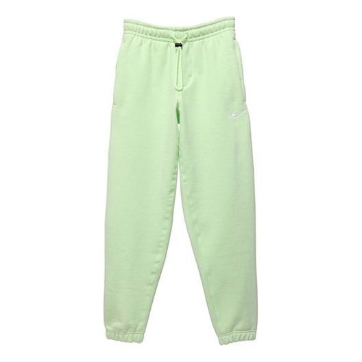 Men's Nike Lab Collection Embroidered Logo Solid Color Fleece Lined Sports Bundle Feet Green Pants A - 1