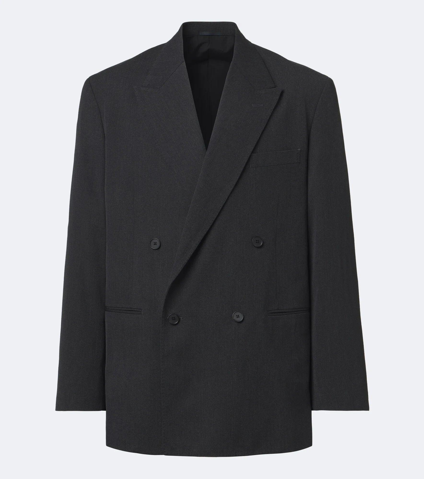 Double-breasted wool blazer - 1