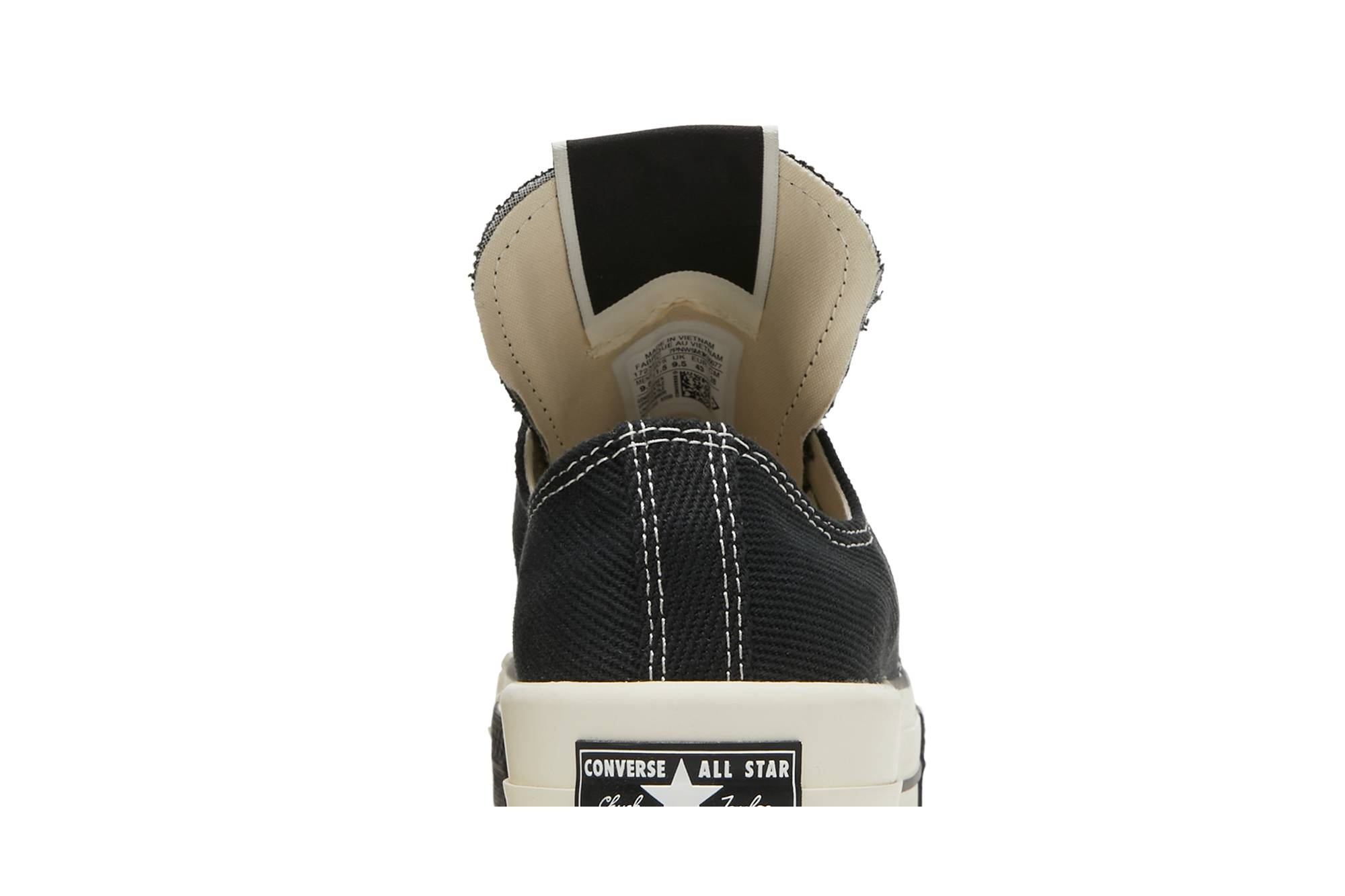 Rick Owens x DRKSHDW DRKSTAR Chuck 70 Low 'Black' - 7