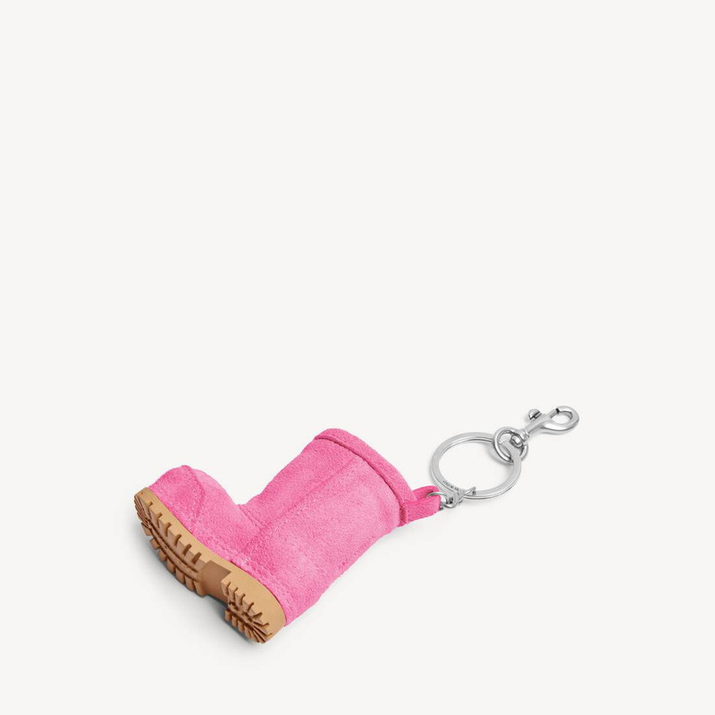 BALENCIAGA Women's Charm/keychain Mini Alaska Boot in Pink outlook