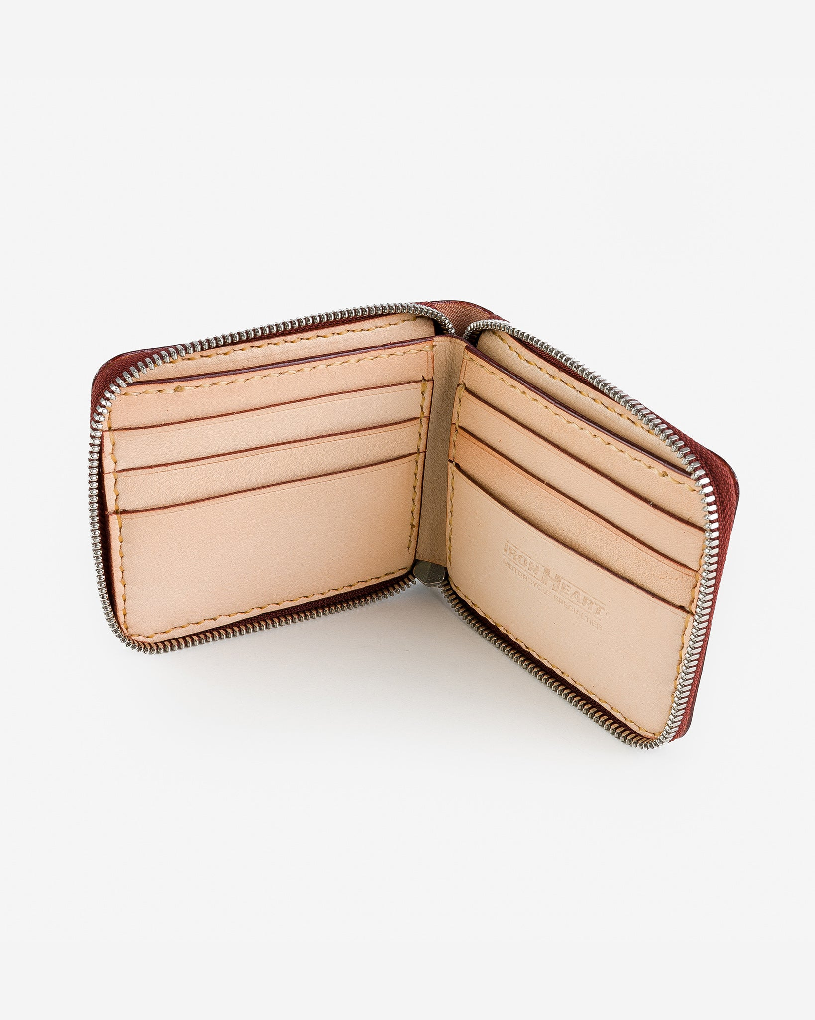 IHG-090-NAT Zip-Secured Shell Cordovan Wallet - Natural - 2