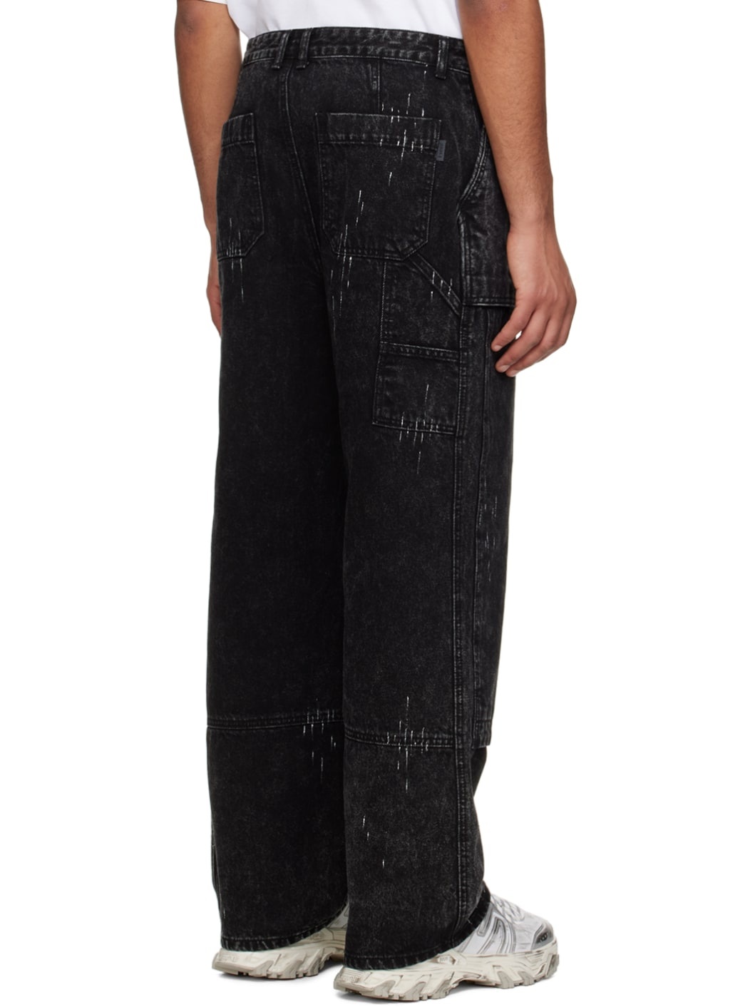 Black Paint Splatter Jeans - 3