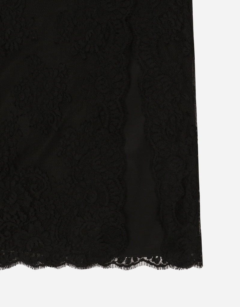 Lace calf-length slip dress 3