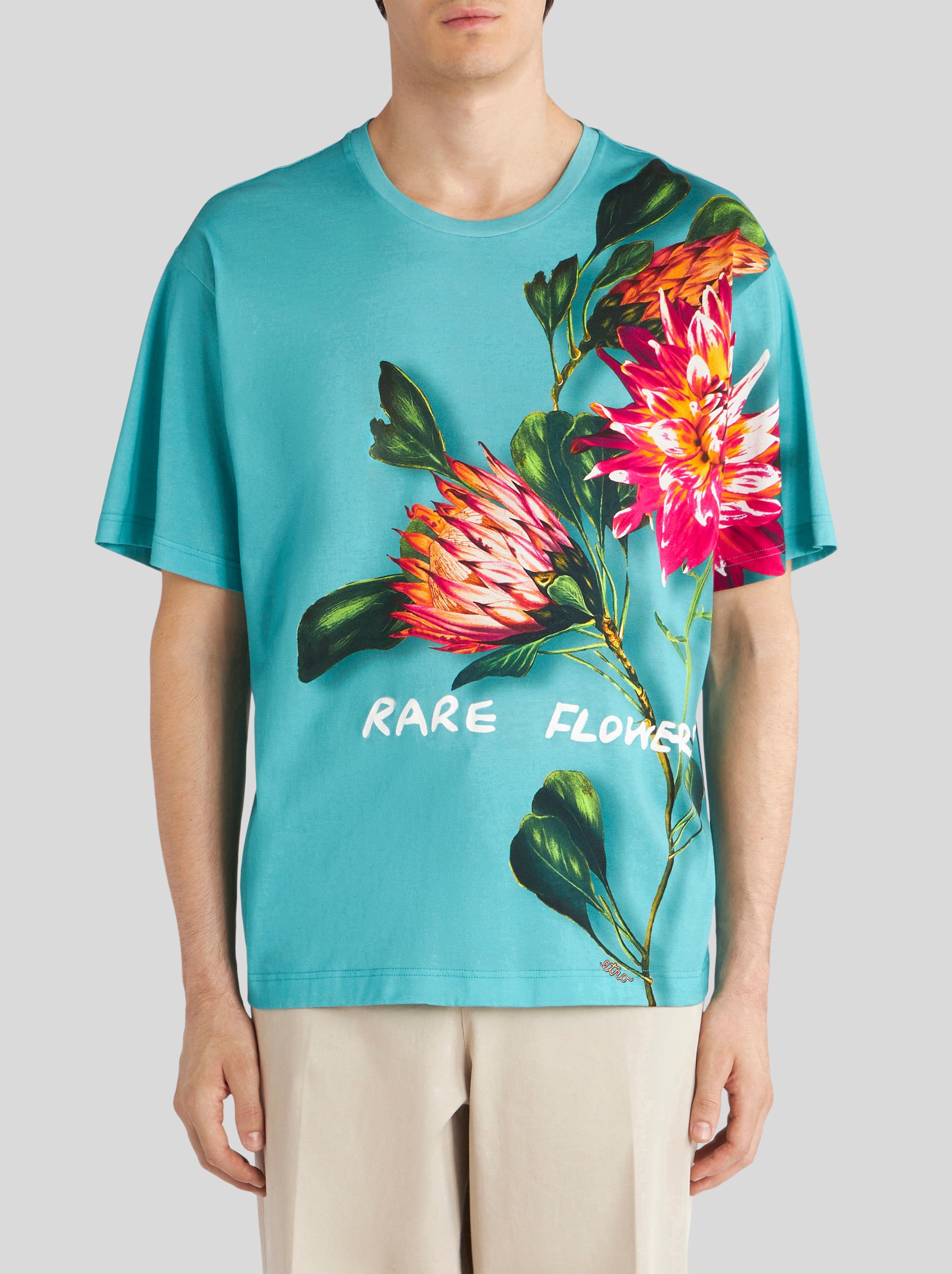 T-SHIRT WITH MAXI PRINTED FLOWERS - 2