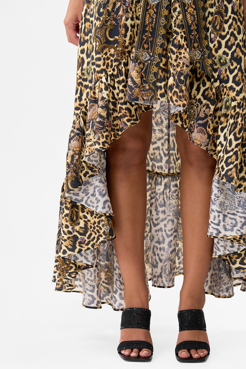 HIGH LOW RUFFLE SKIRT - 6