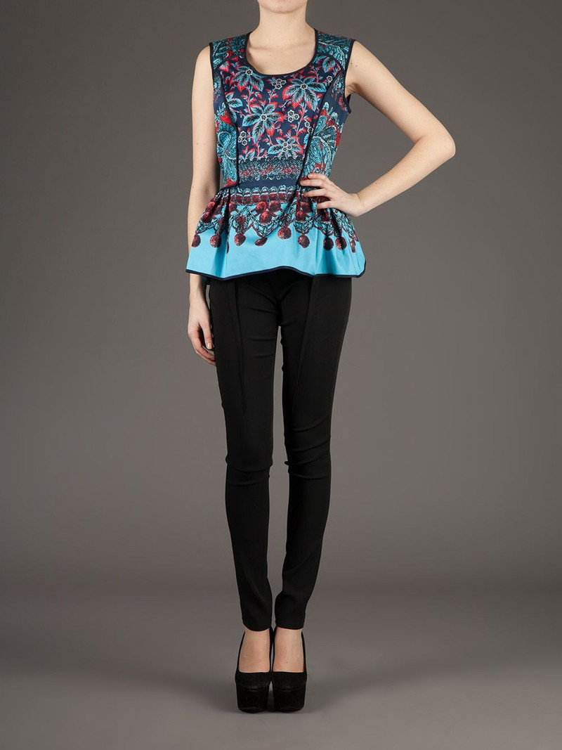 floral print peplum top 3