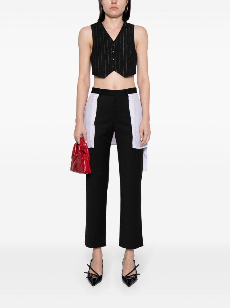 UNDERCOVER layered wool-blend trousers outlook