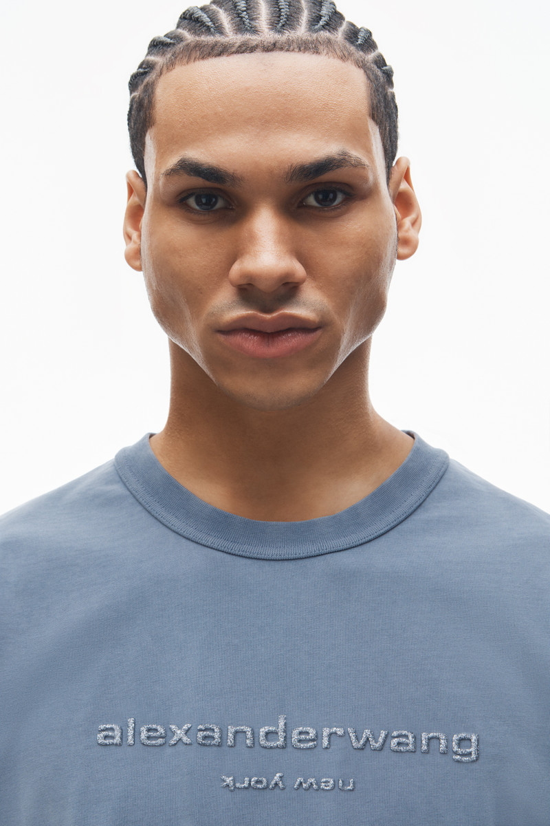 glitter puff logo tee in cotton 5