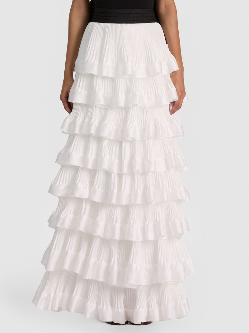 AVANA BOW BACK TIERED GOWN SKIRT 2