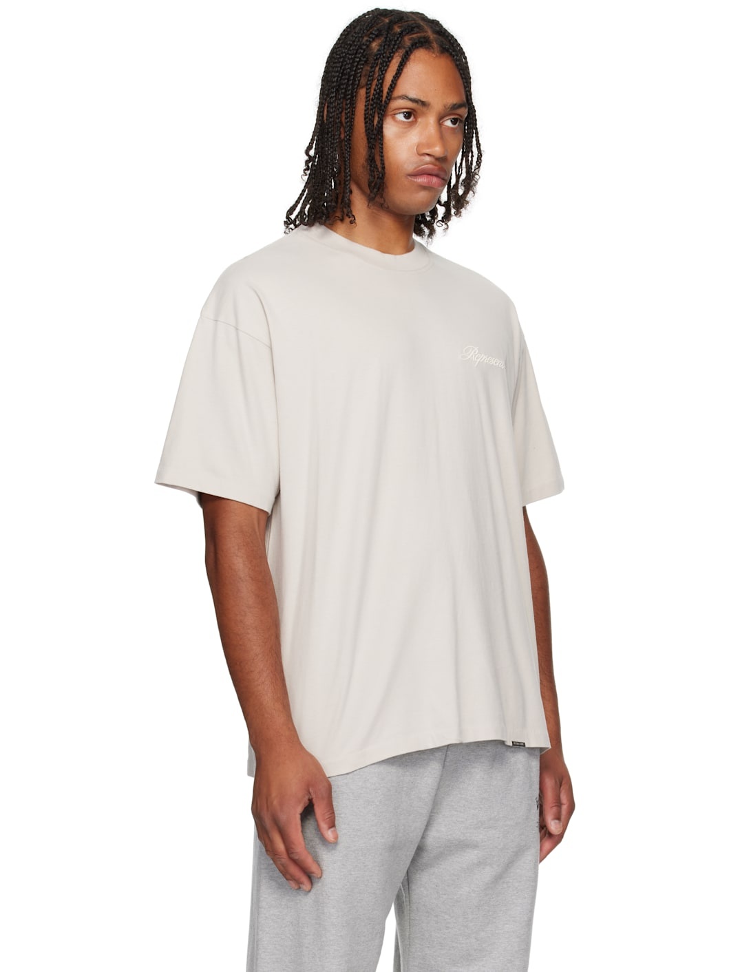 Gray Script Logo T-shirt - 2