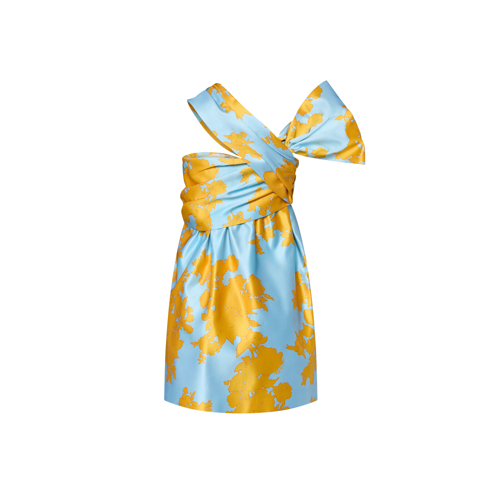 Bouquet Print Bow Dress - 3