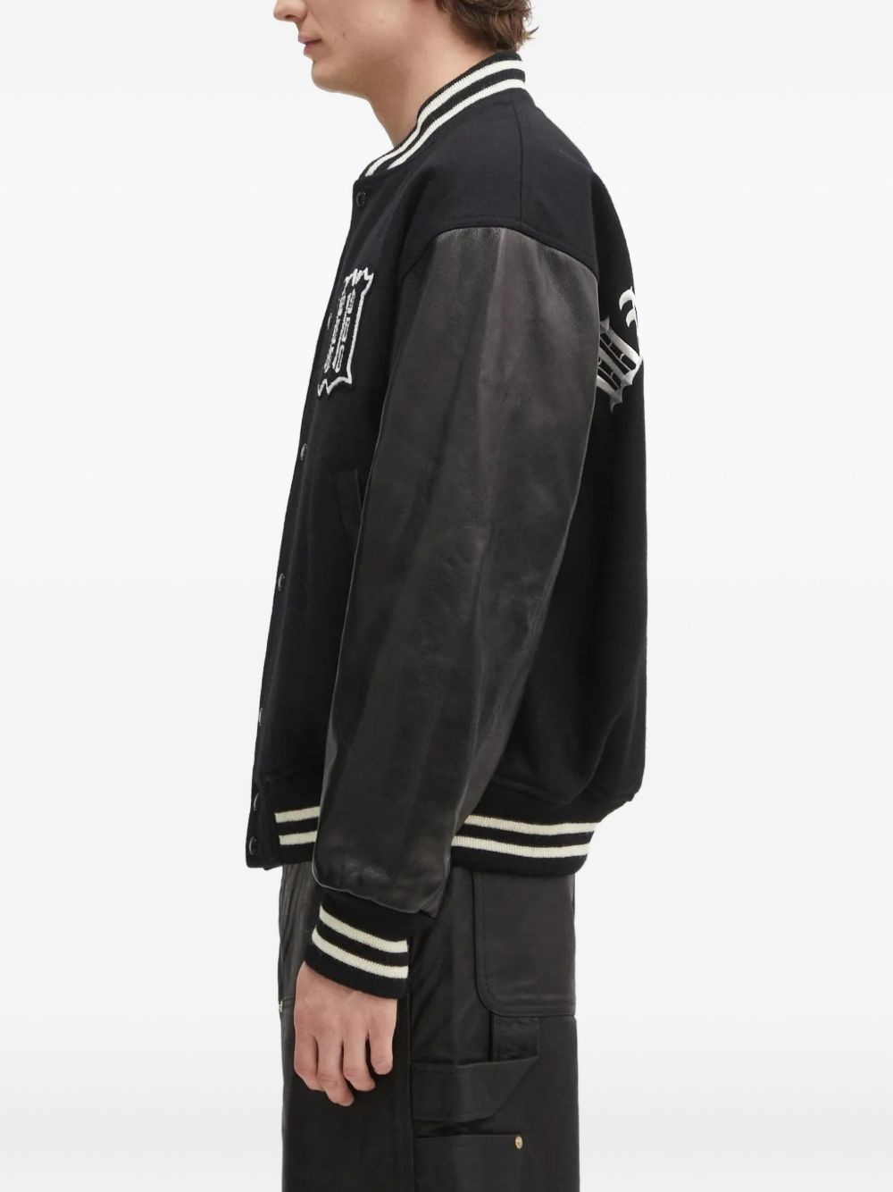 Type-2 contrast-sleeves varsity jacket - 3