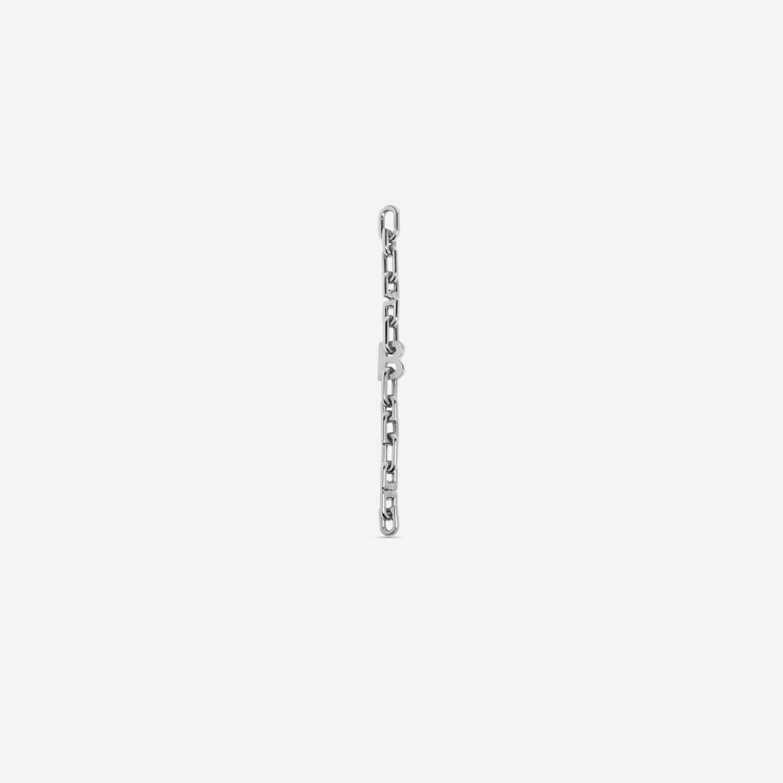 B Chain Thin Bracelet in Silver - 3