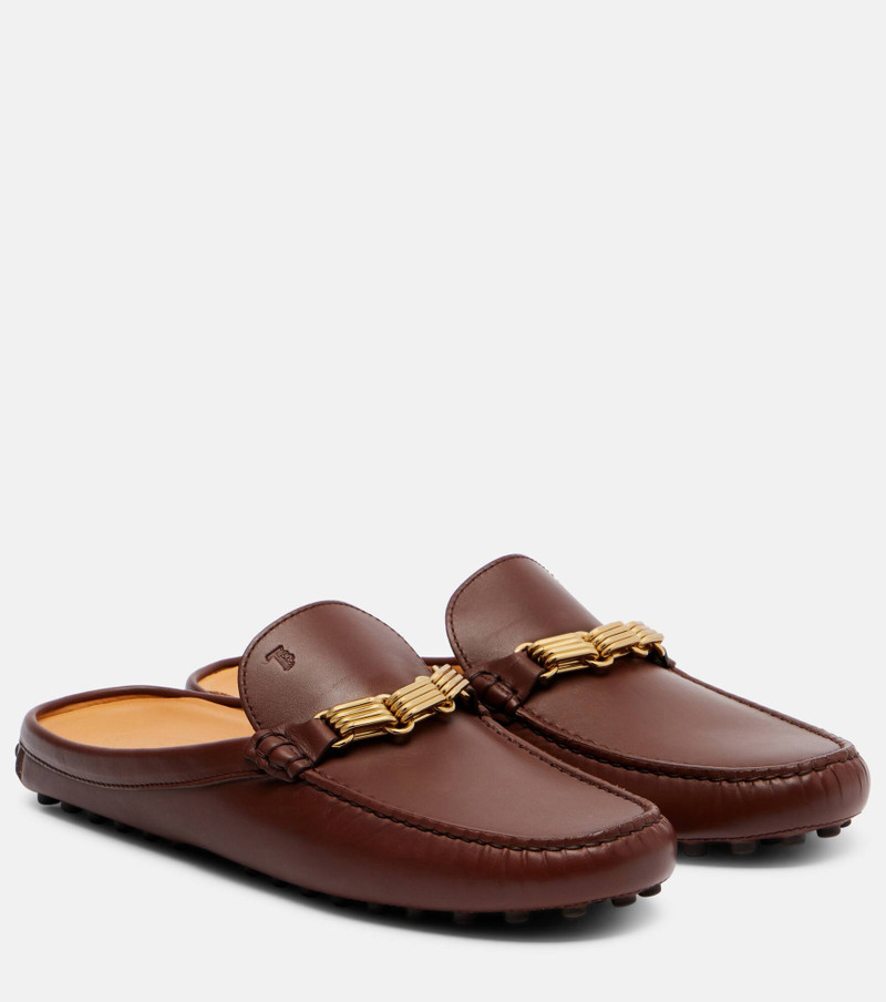 Chain-detail leather mules 1