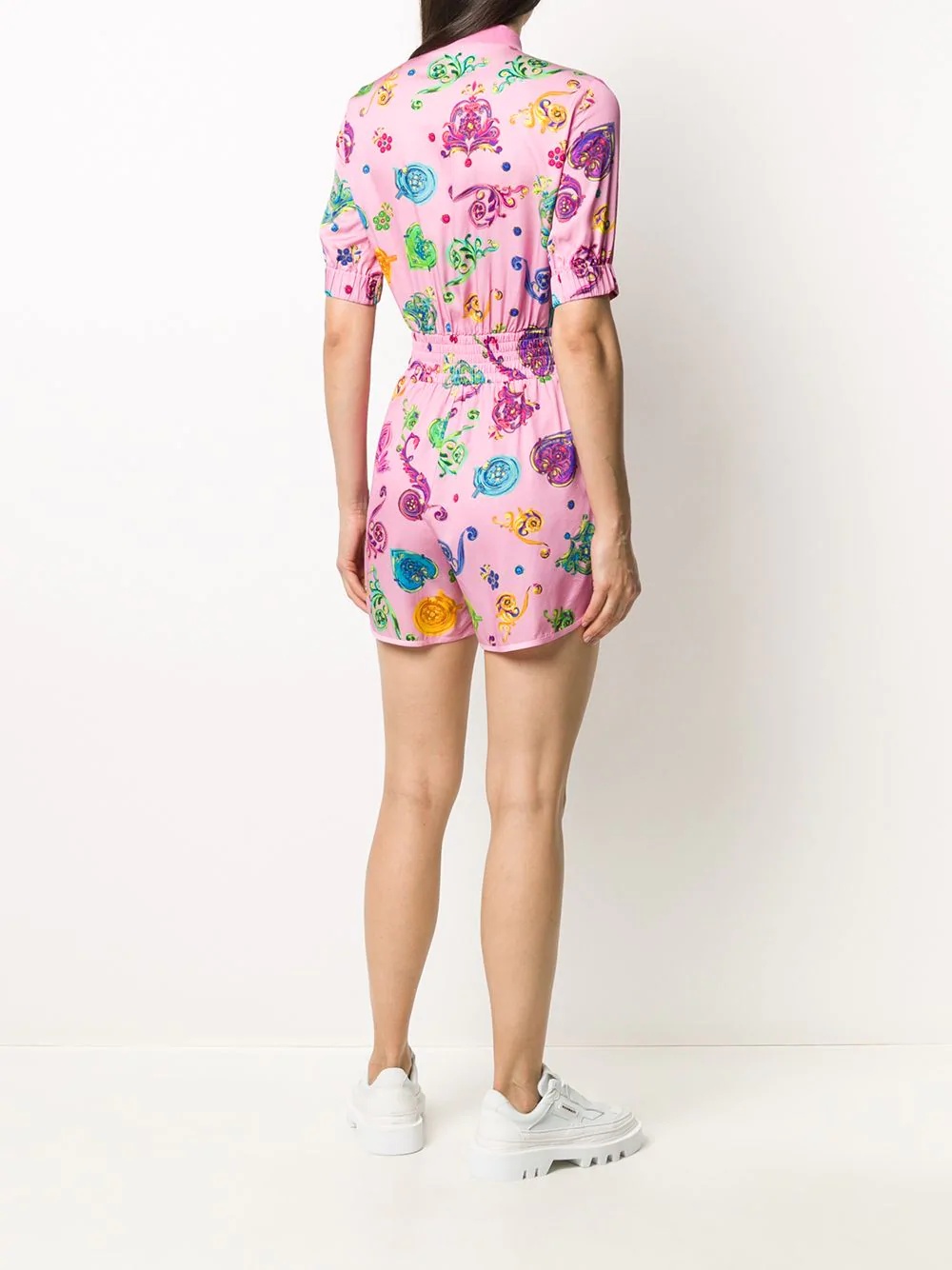 graphic print playsuit - 4